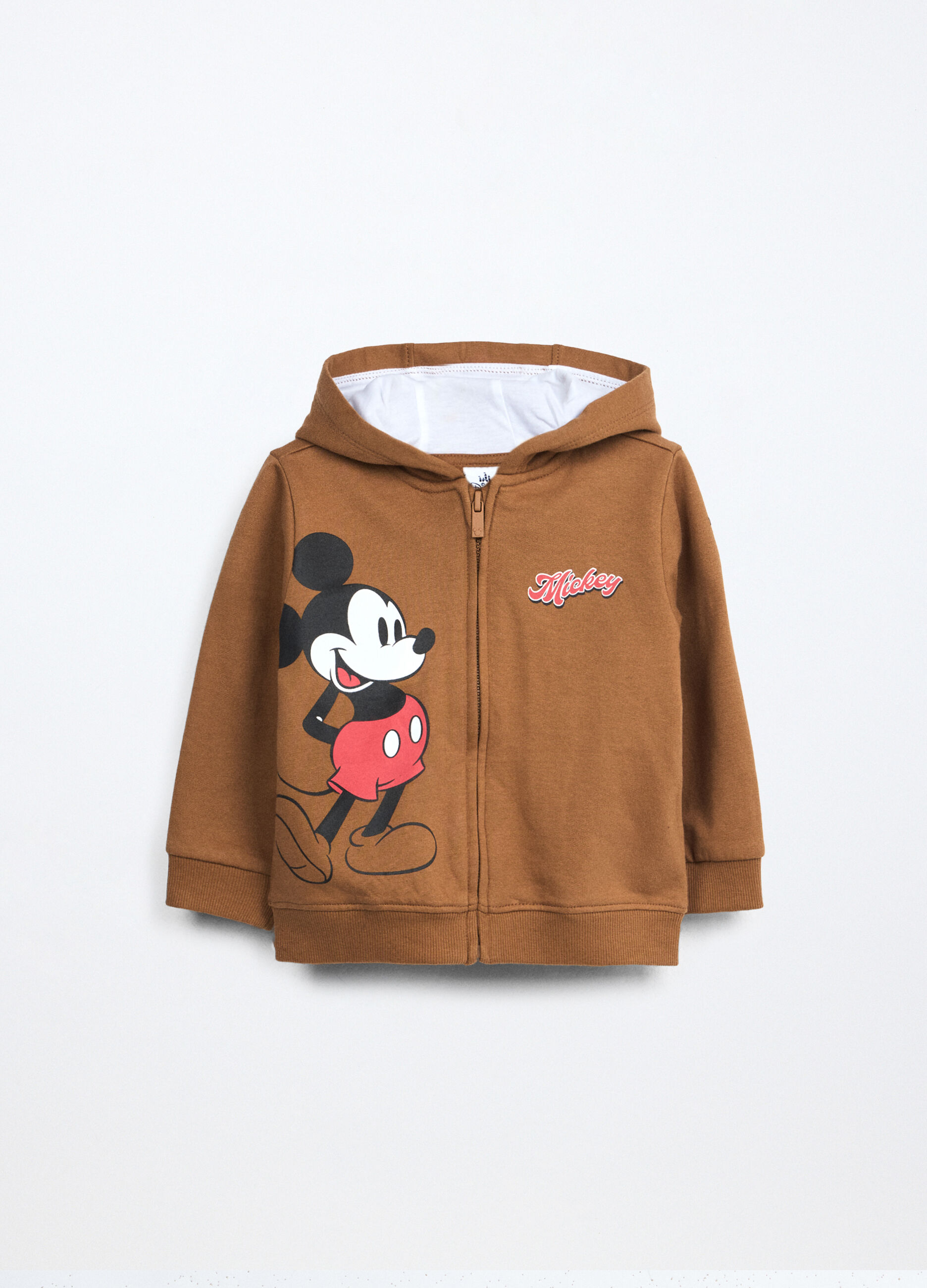 Felpa full zip in puro cotone fleece neonato_0