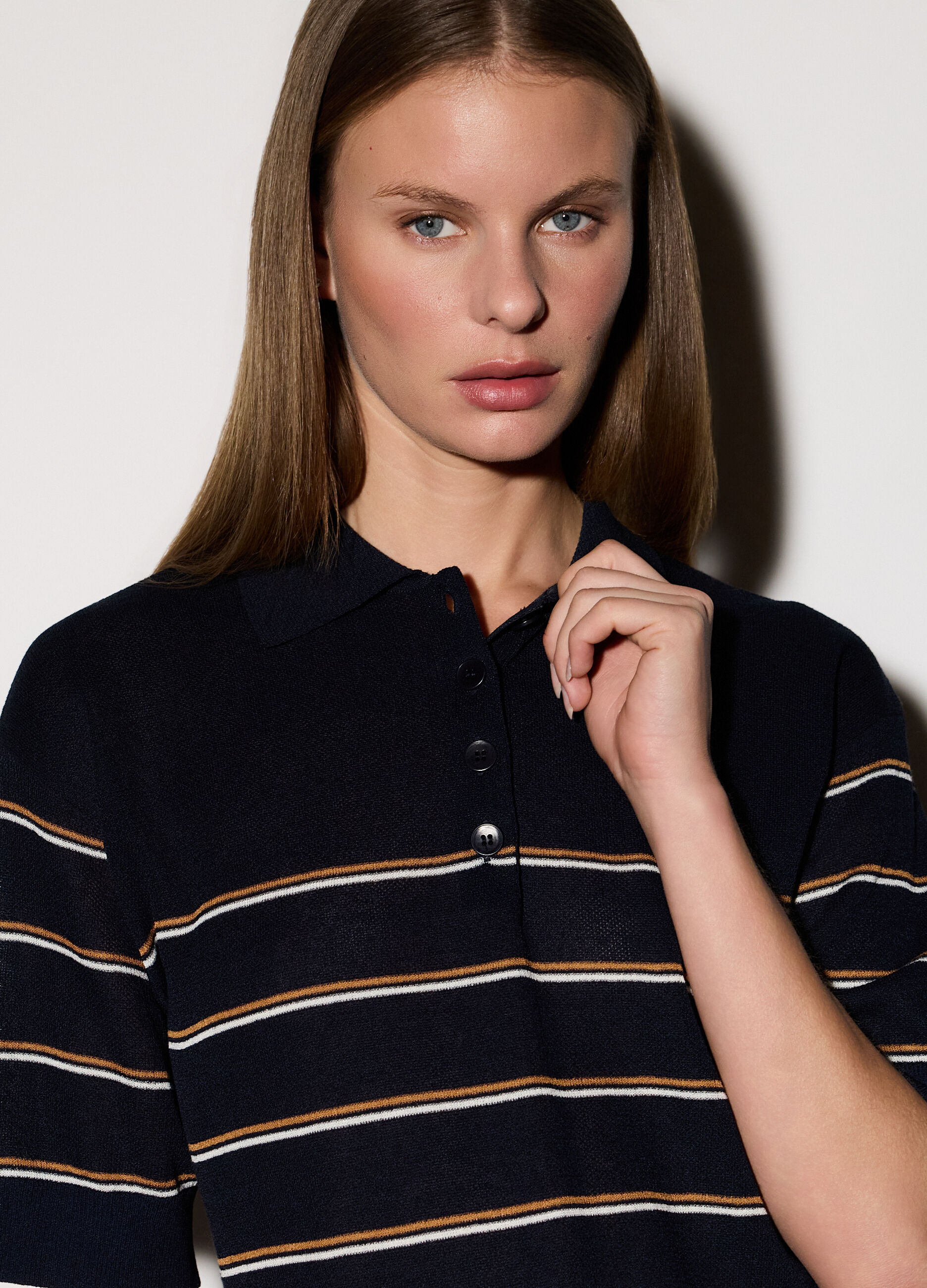 Polo tricot rasata donna_3