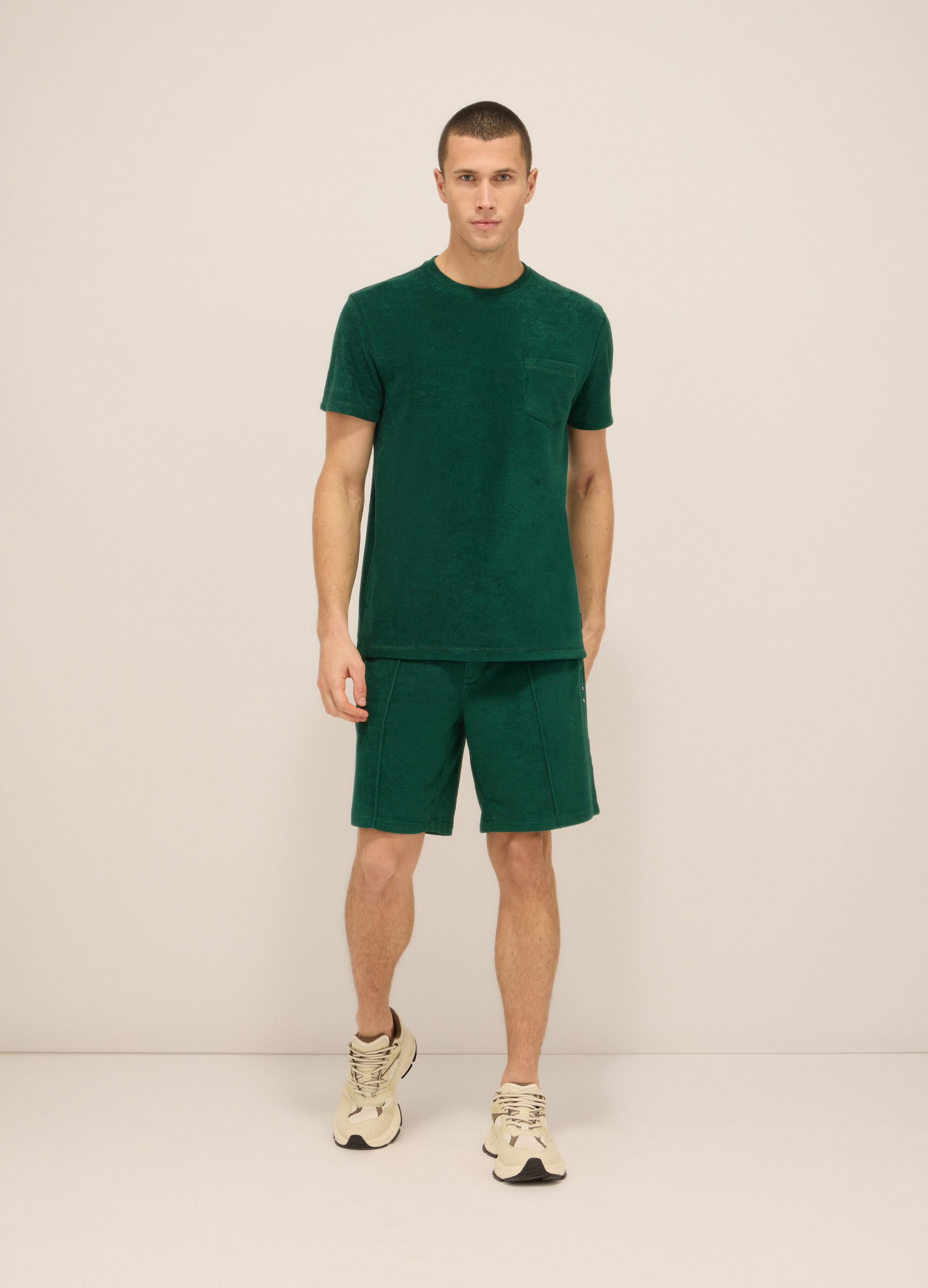 Short in spugna di cotone uomo_0