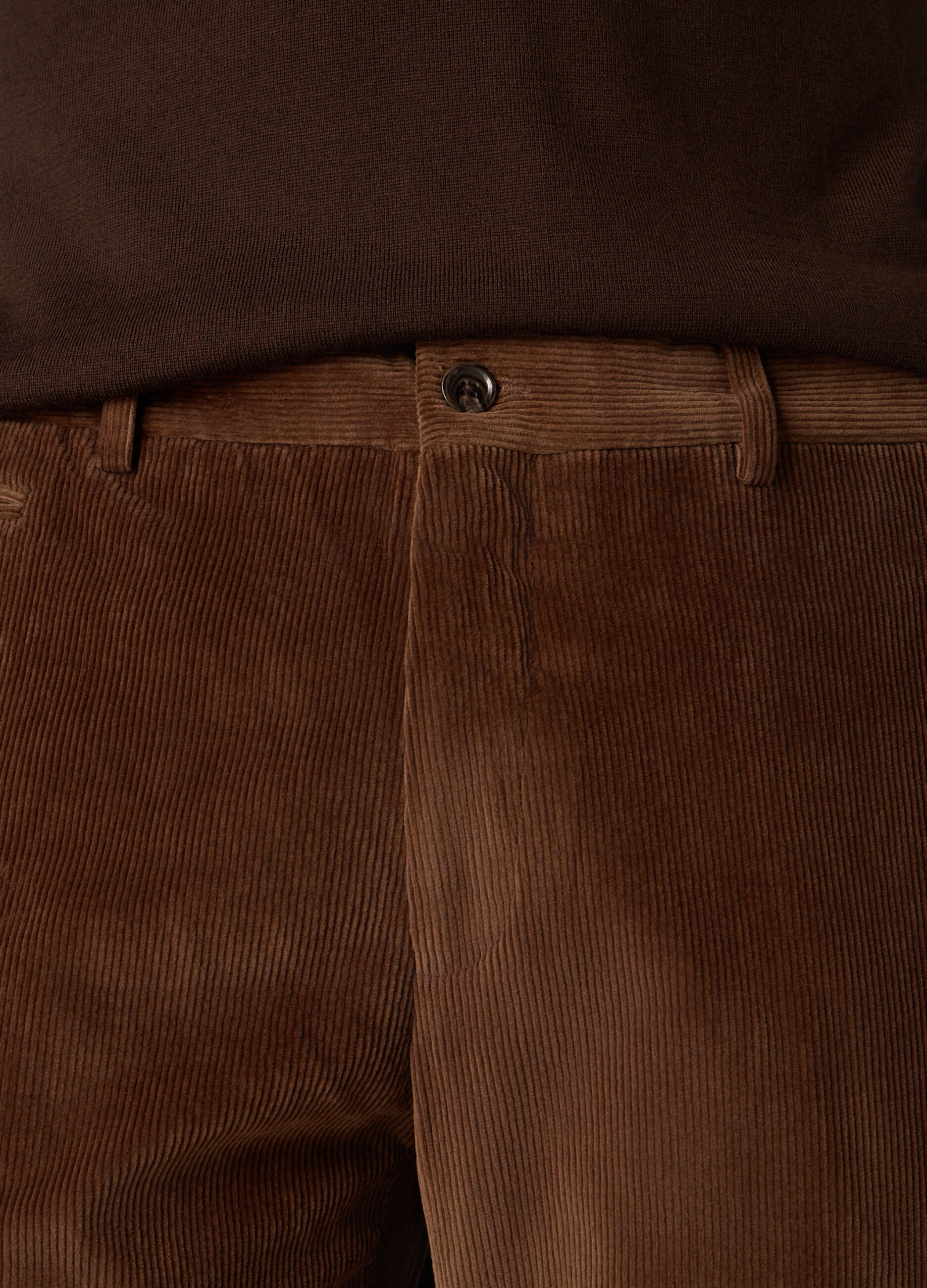 Pantalone in velluto a coste di cotone stretch uomo_2