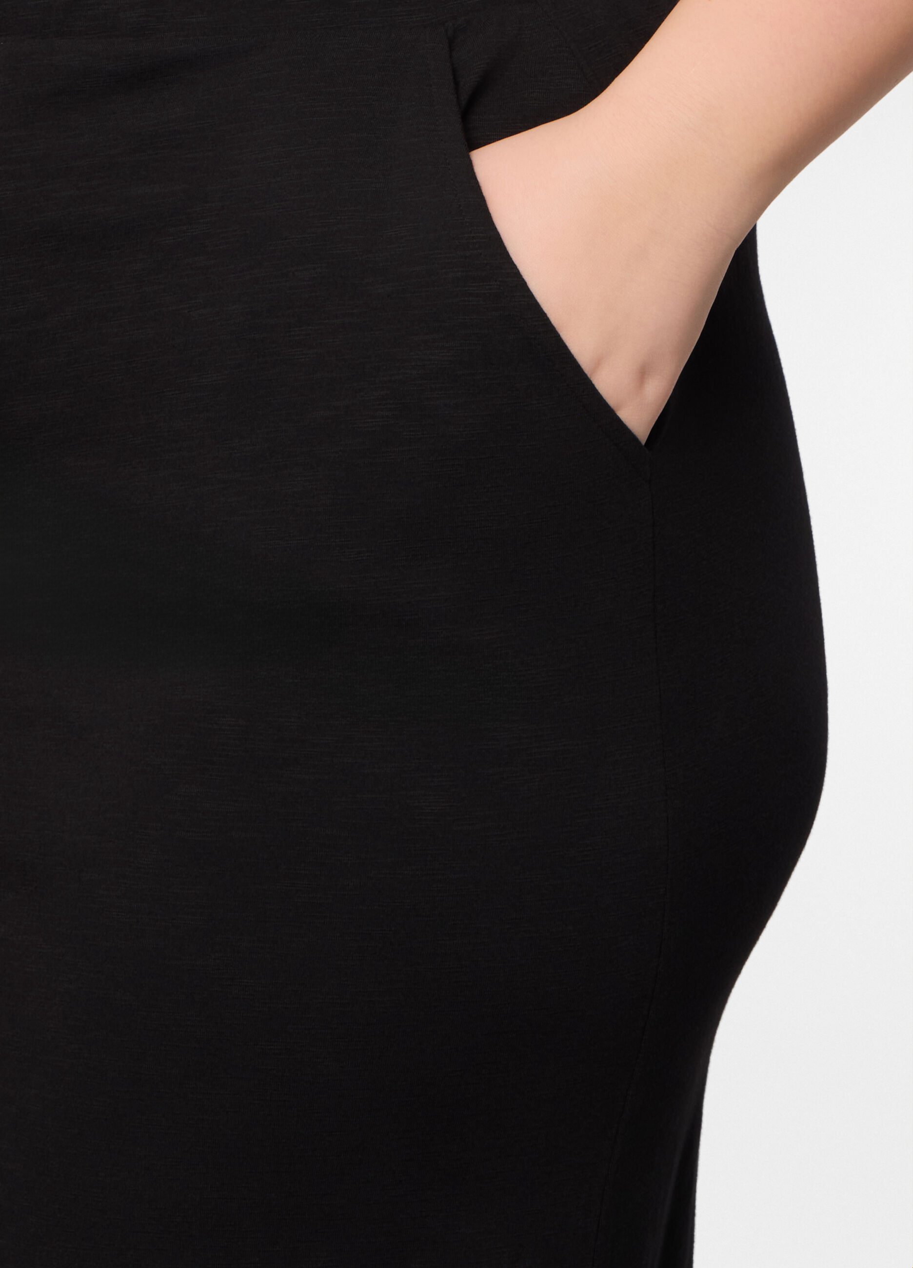 Gonna a tubino in jersey di cotone stretch donna curvy_2