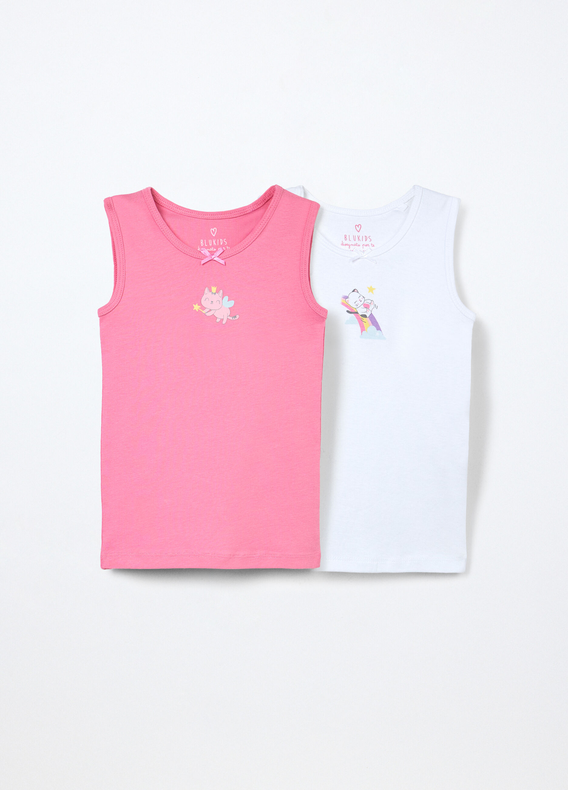 Pack 2 canotte in puro cotone neonata_0