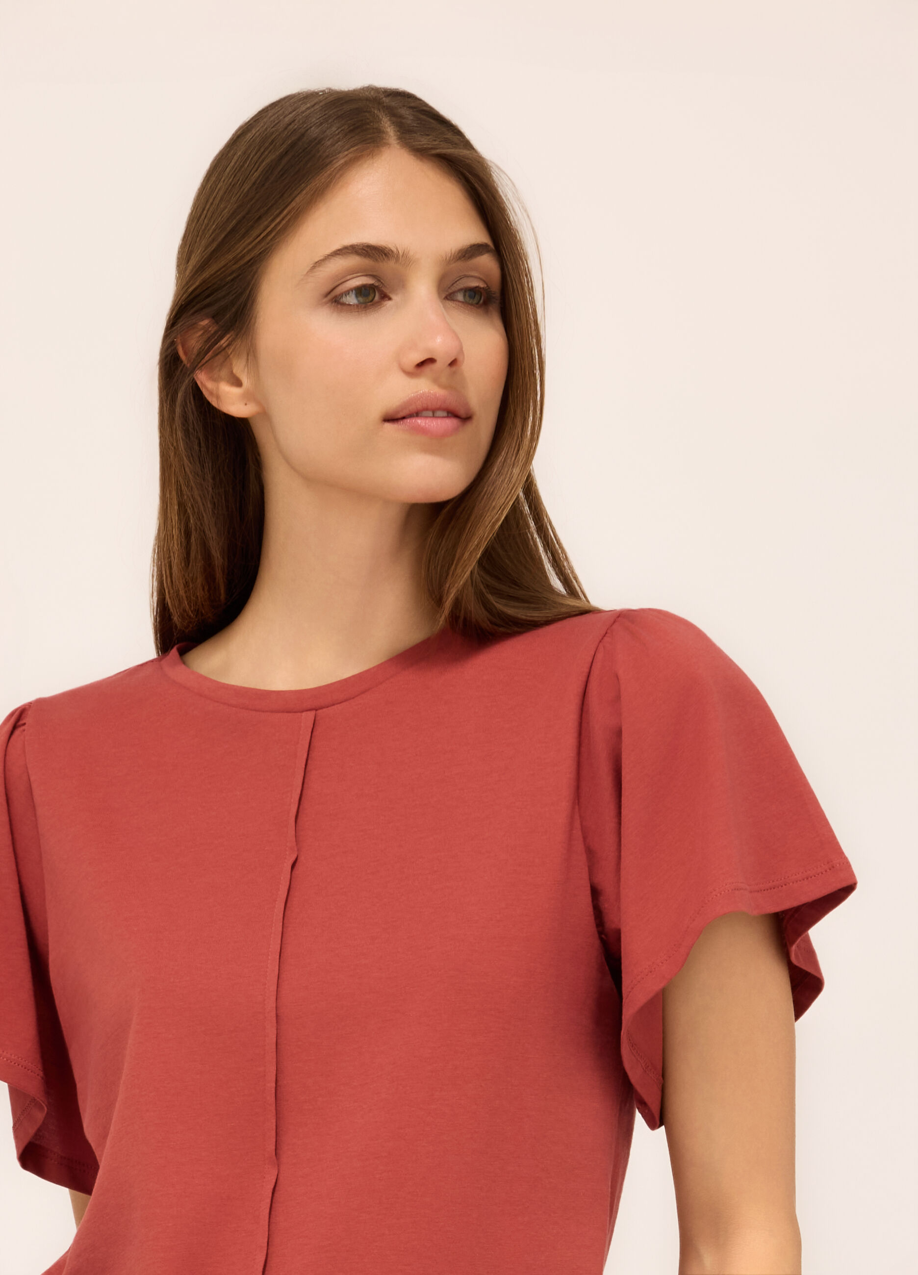 T-shirt in jersey di puro cotone donna_2