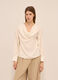 Blusa con collo drappeggiato donna_0