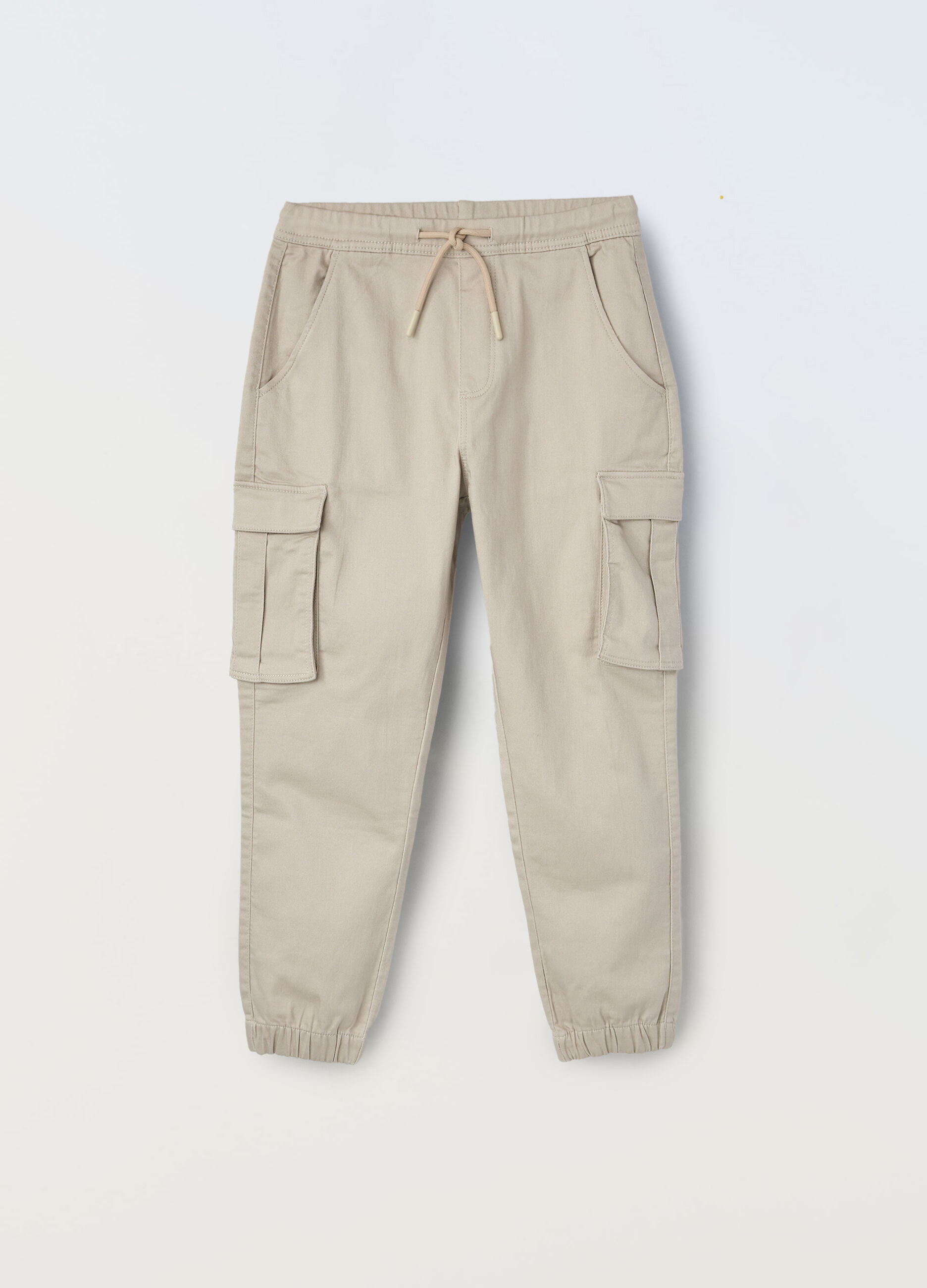 Jogger cargo in denim cotone ragazzo_0