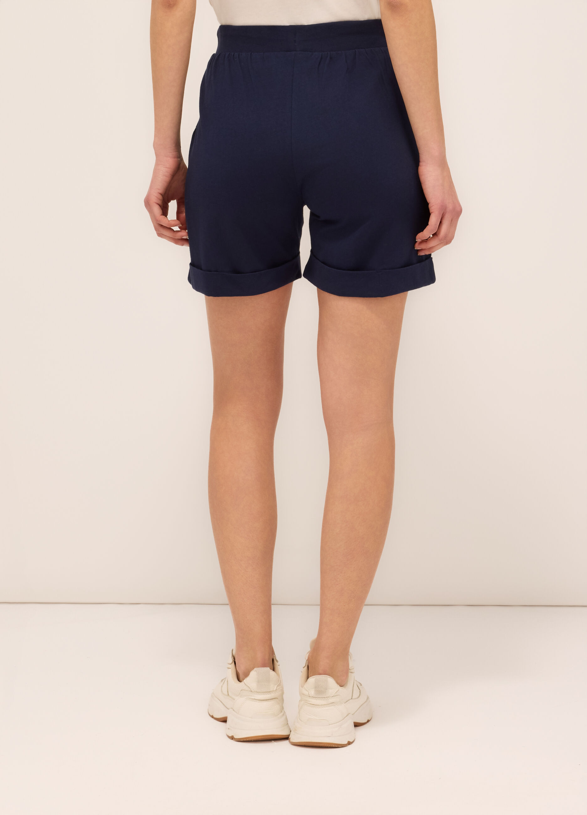 Shorts in jersey di puro cotone donna_1