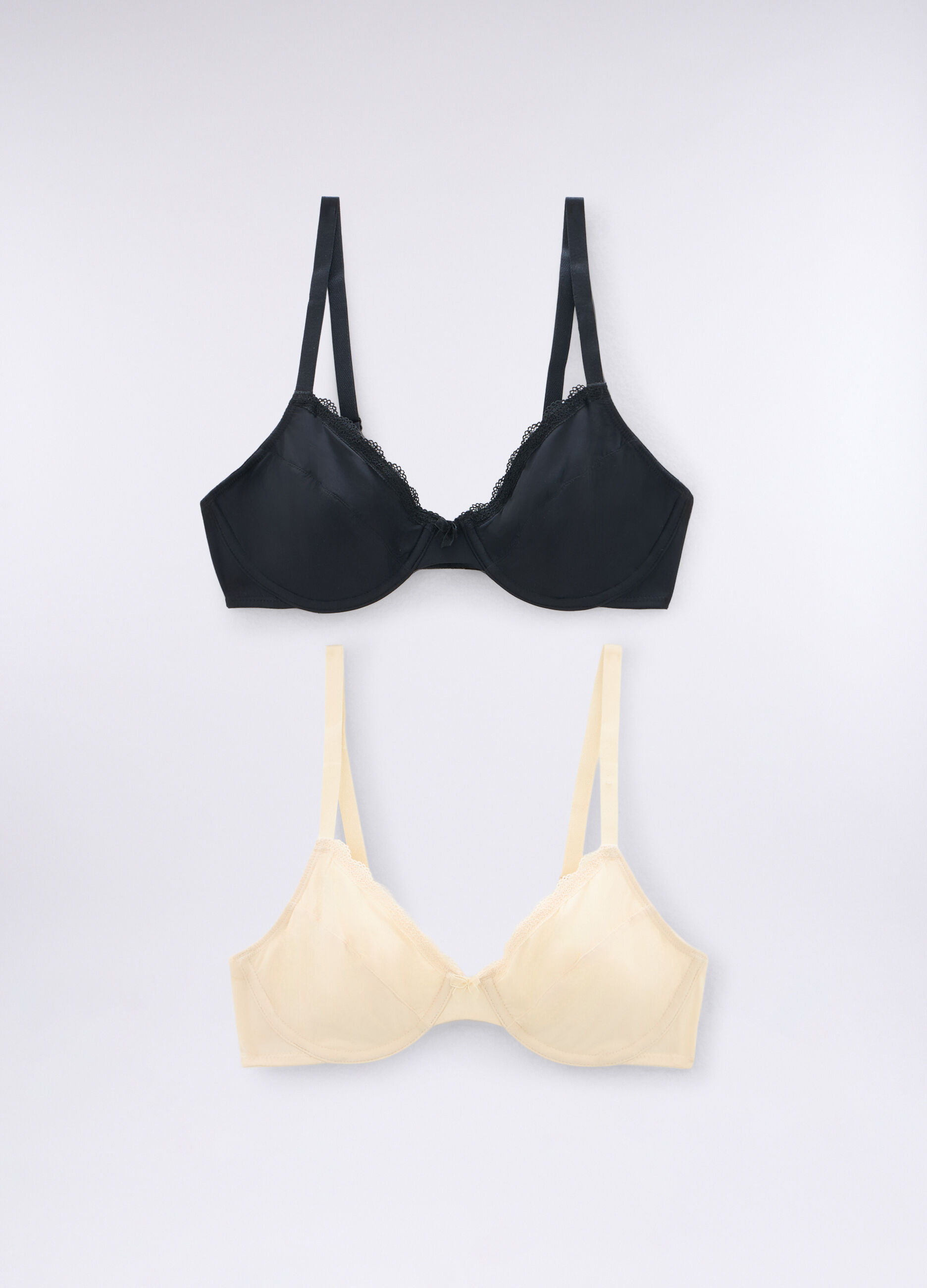 Pack 2 reggiseni a balconcino in microfibra stretch donna_0