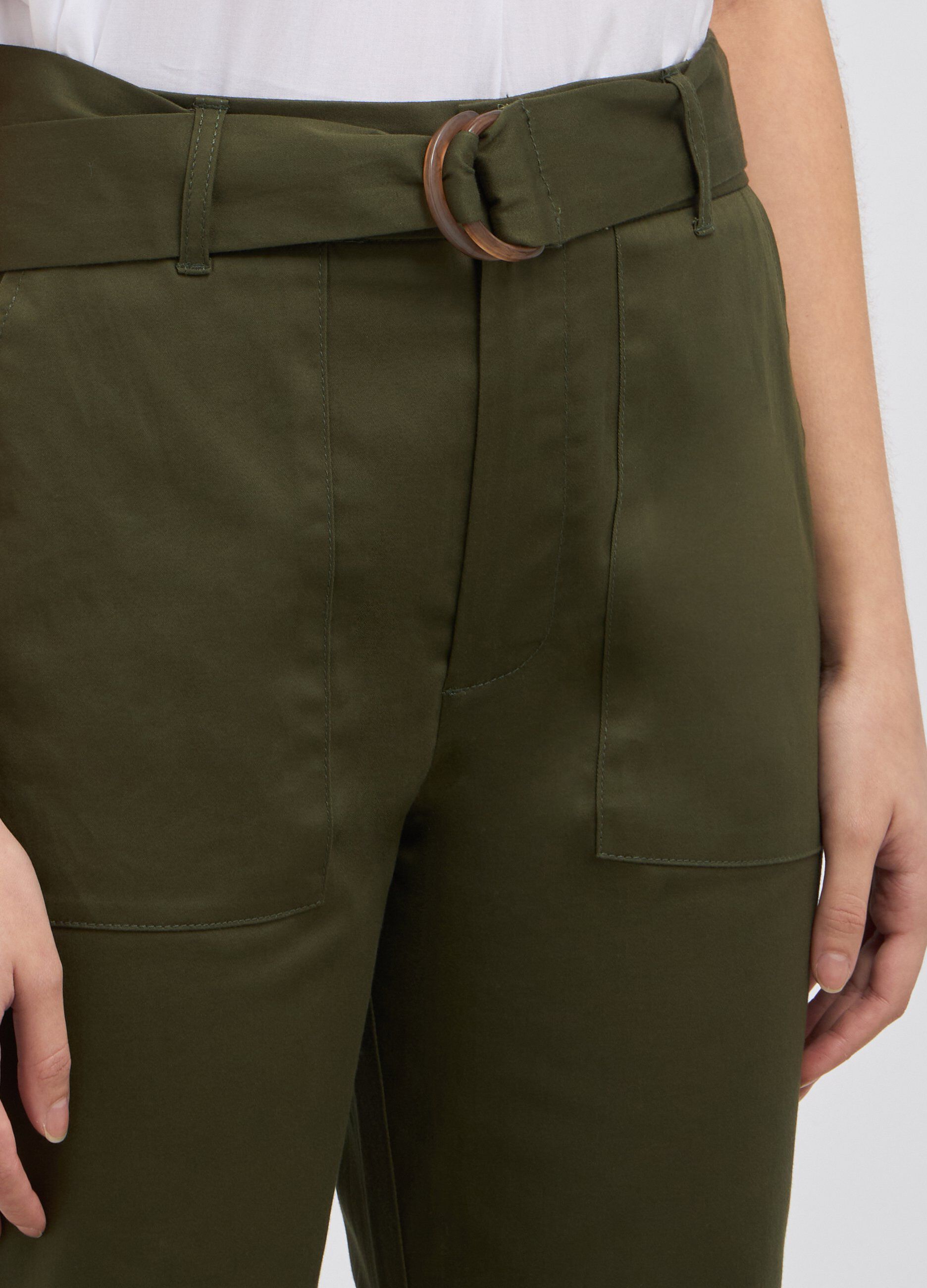 Pantalone a sigaretta con cintura donna_2