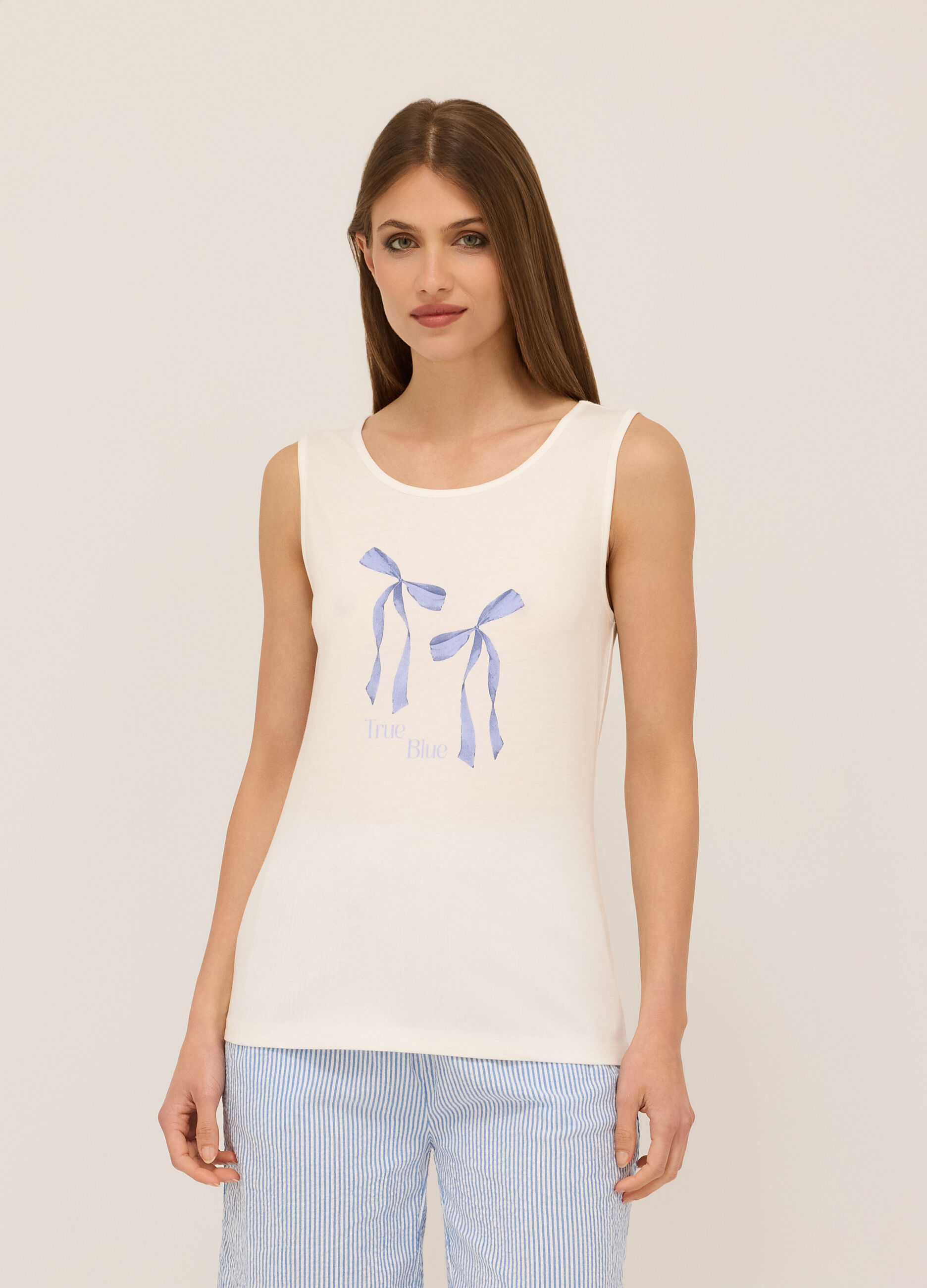 Canotta in jersey di puro cotone donna_0