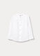 Camicia regular fit con colletto alla coreana misto lino bambino _0