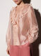 Camicia con scollo a V e rouches donna_3