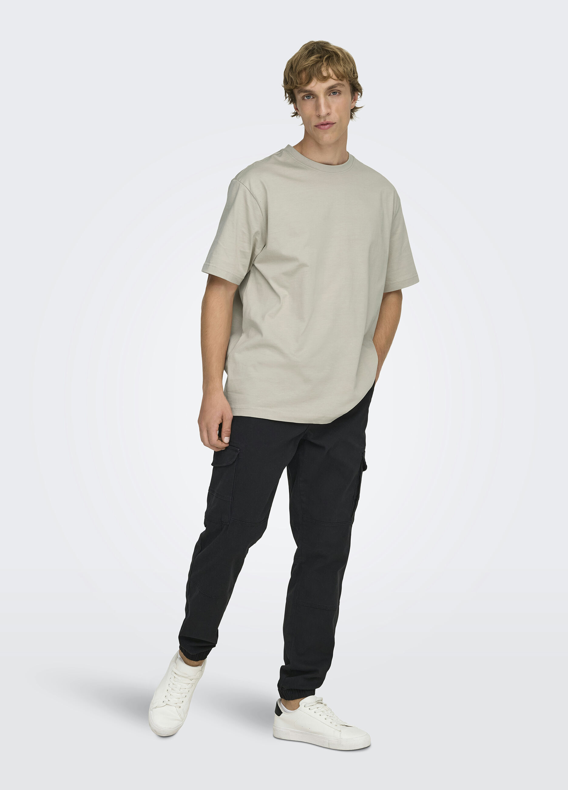 T-shirt girocollo tinta unita uomo_0