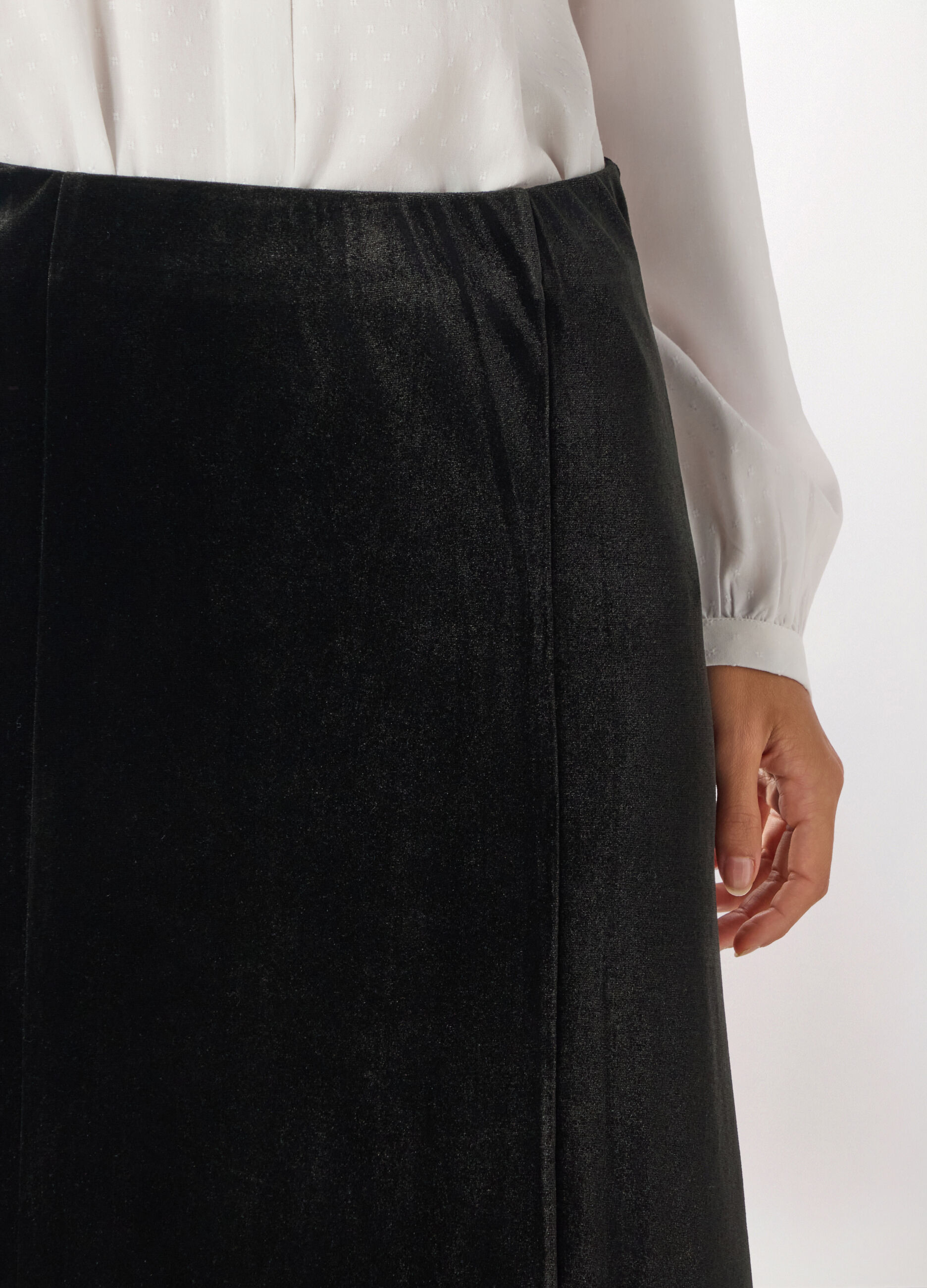 Gonna lunga in velluto donna_2