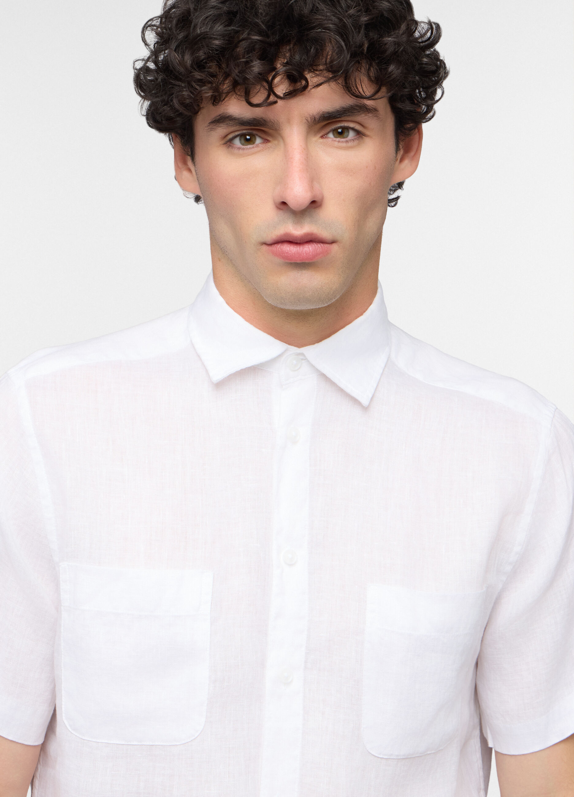 Camicia a maniche corte in lino uomo_2