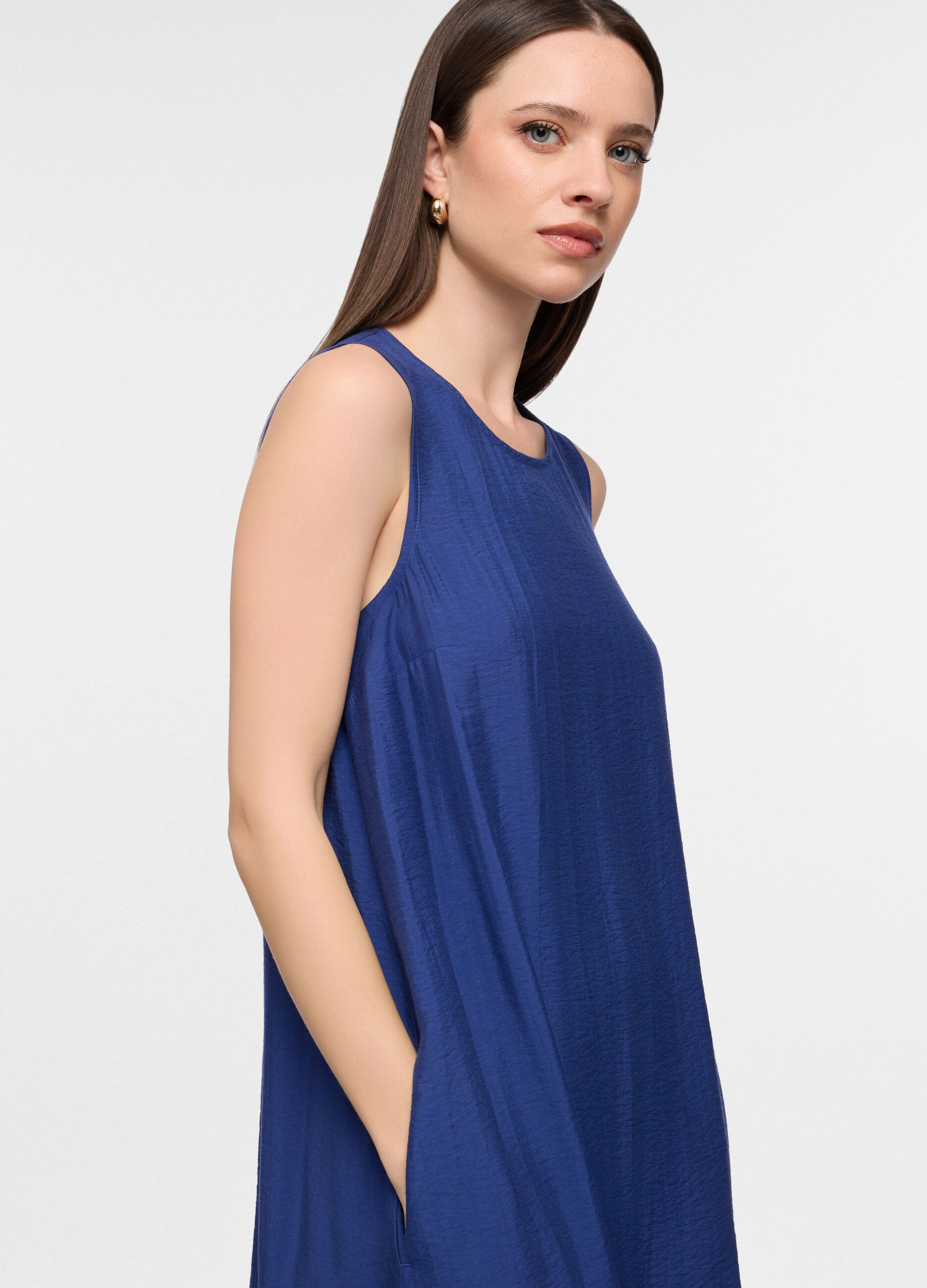 Vestito lungo smanicato fit over donna_2