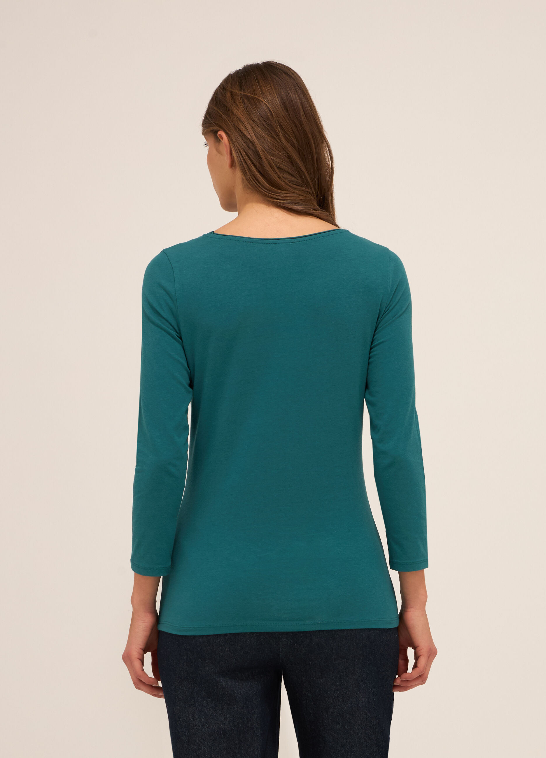 T-shirt in cotone stretch donna_1