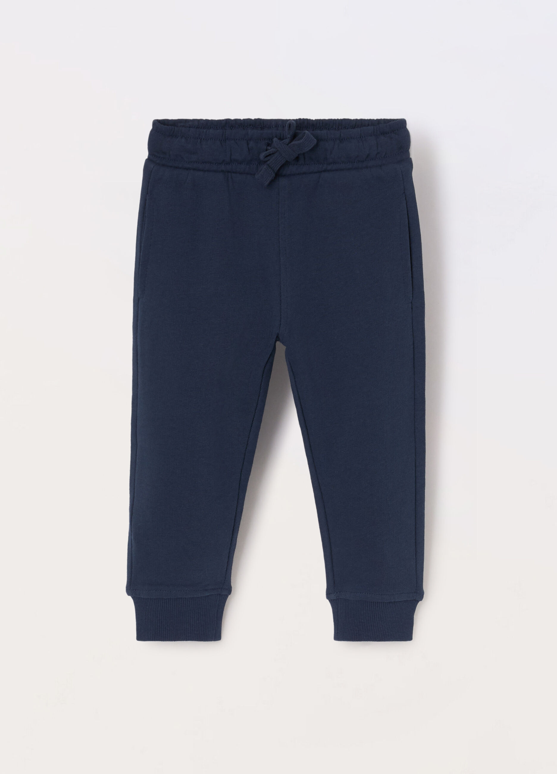 Jogger in french terry di puro cotone neonato_0
