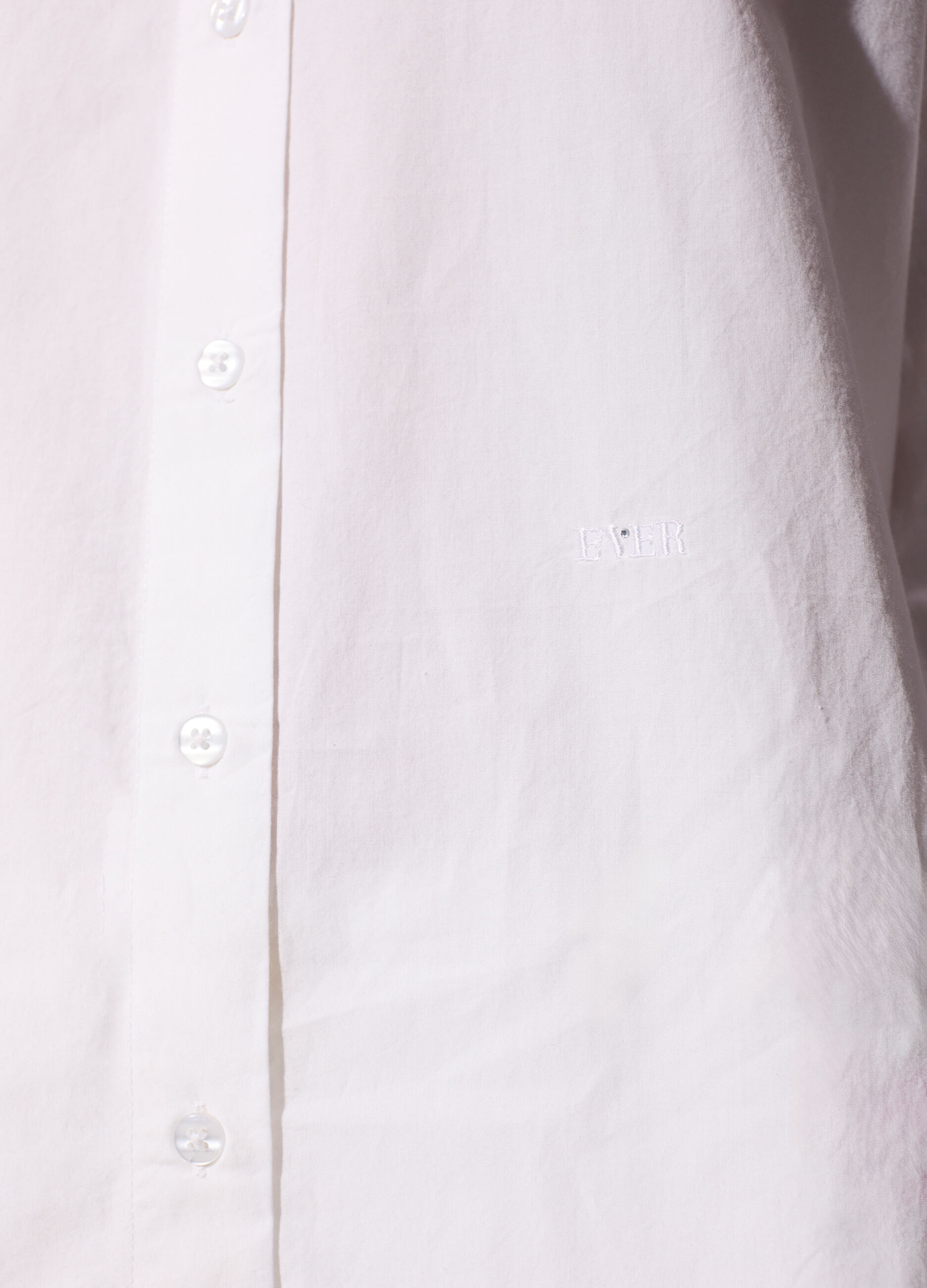 Camicia in popeline di puro cotone a maniche lunghe donna_3