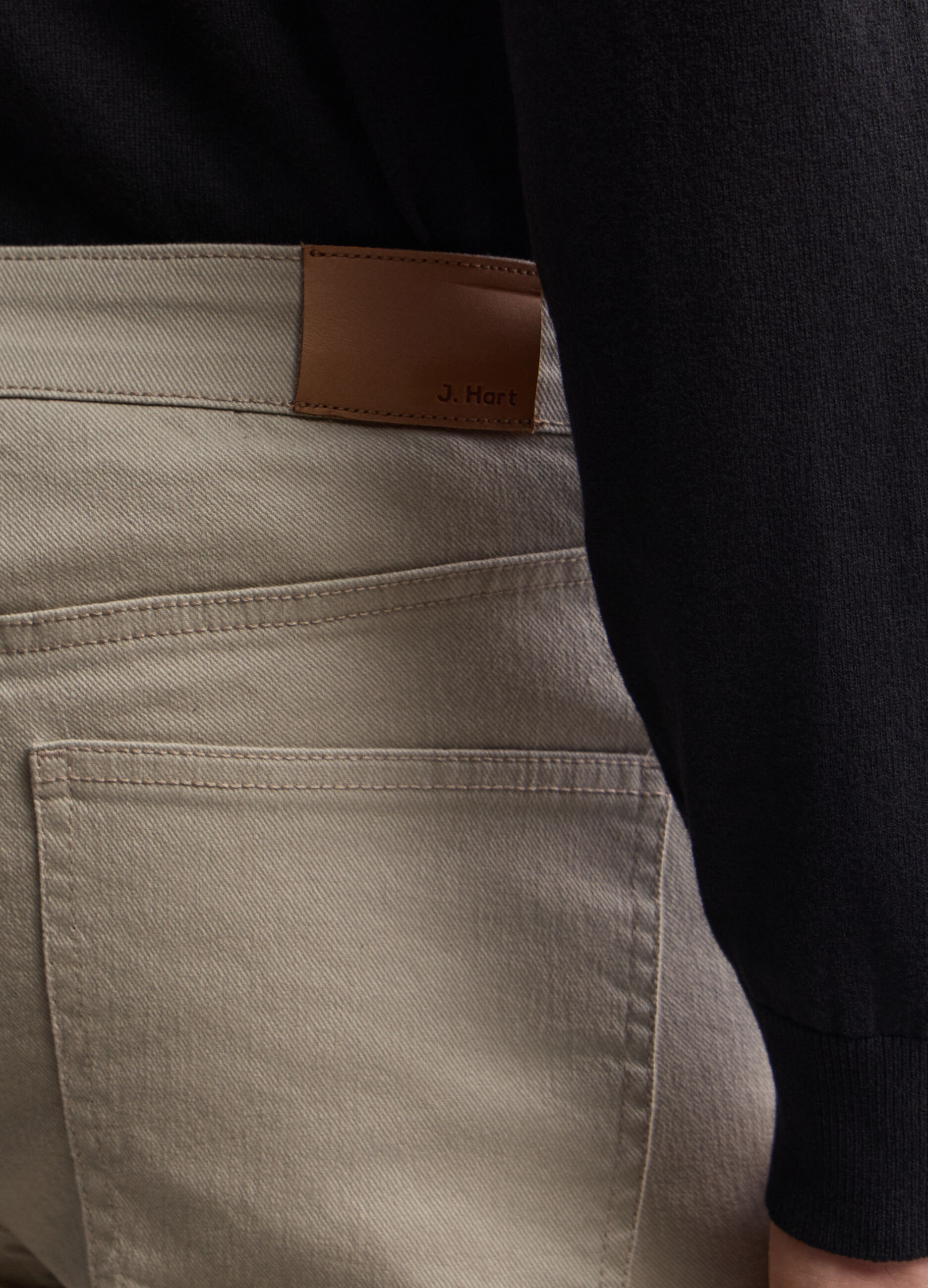 Jeans regular fit in twill di cotone stretch uomo_3