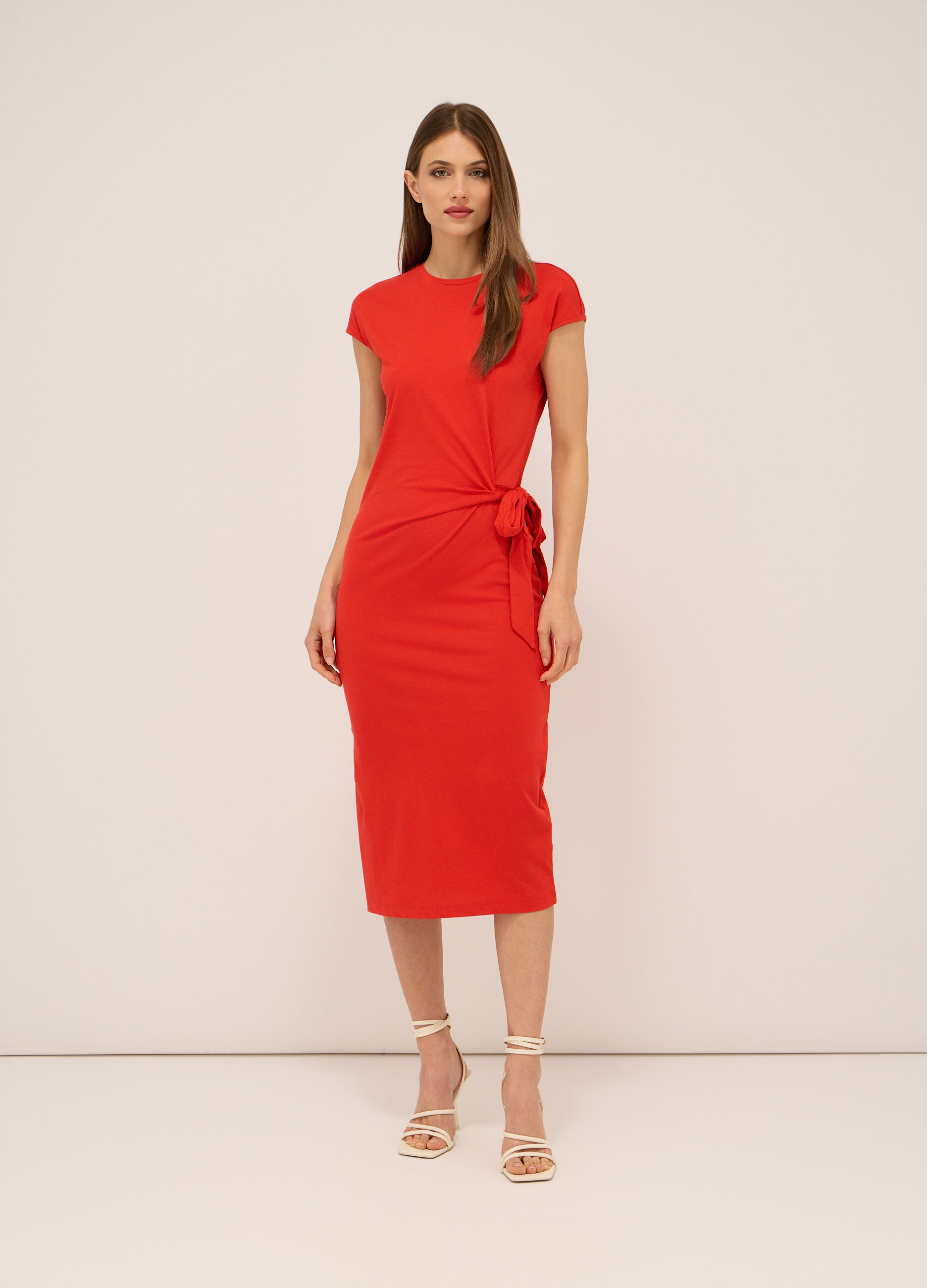 Abito lungo in jersey di puro cotone donna_0