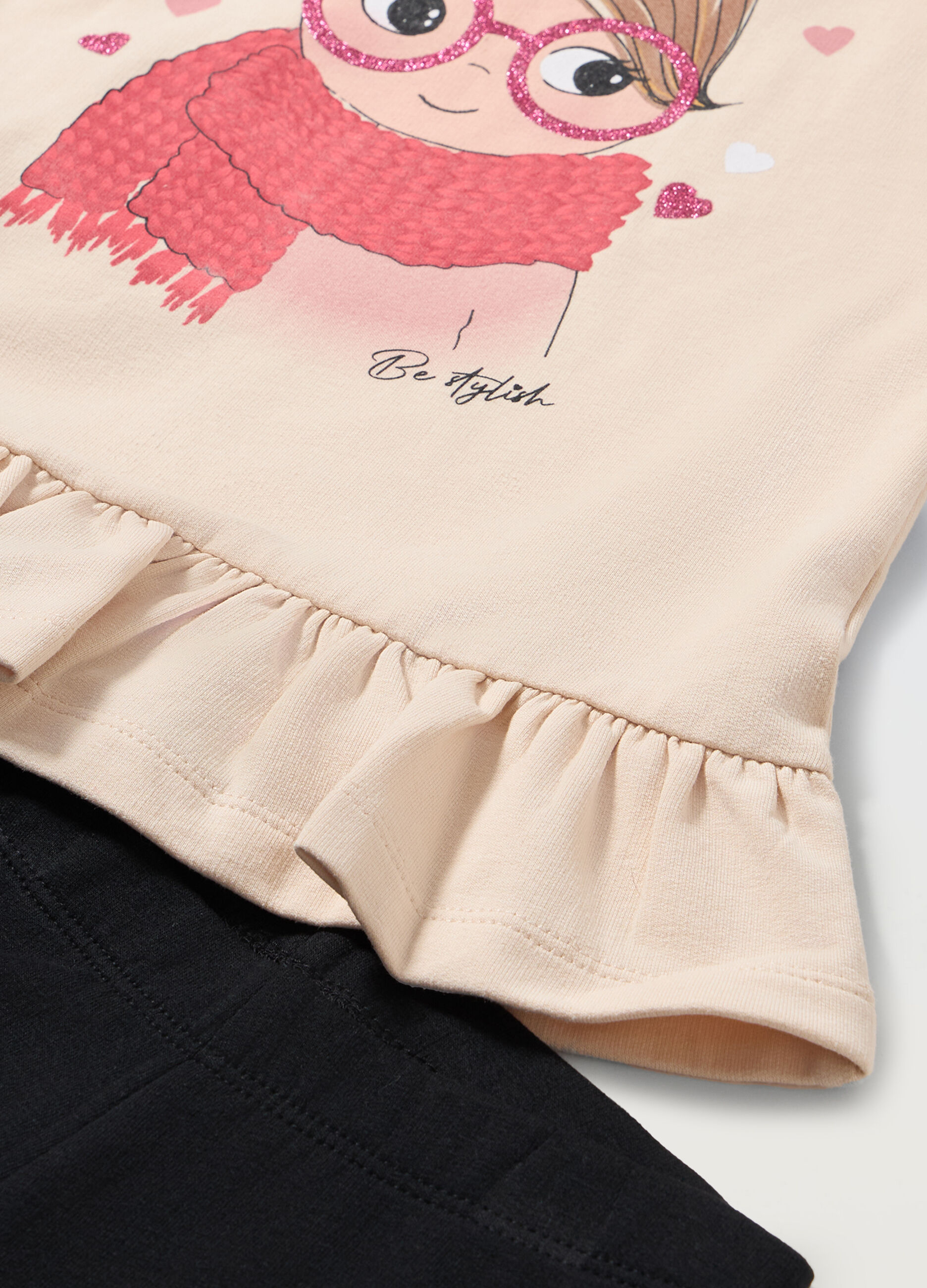 Jogging set in cotone stretch bambina_1