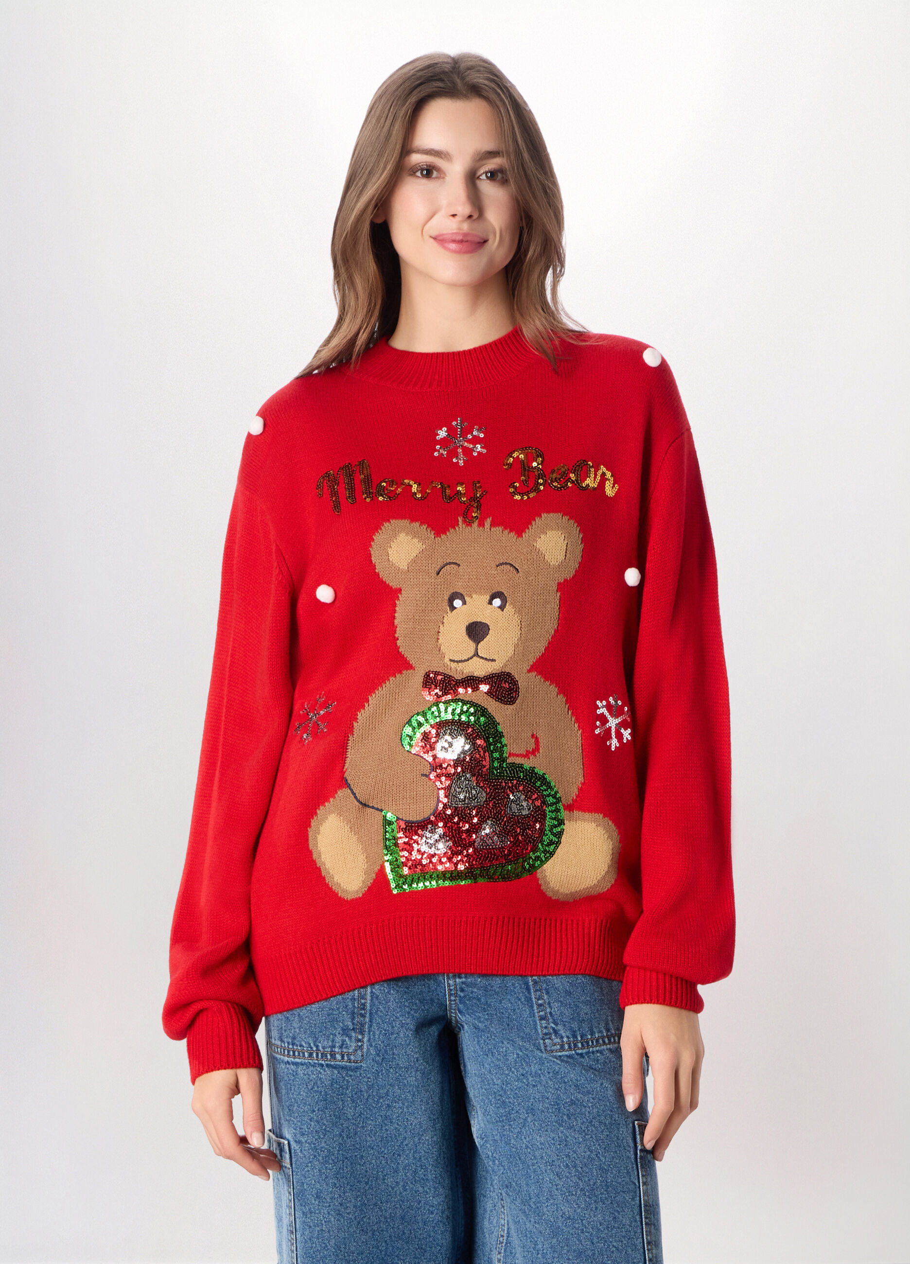 Girocollo tricot natalizio donna_0