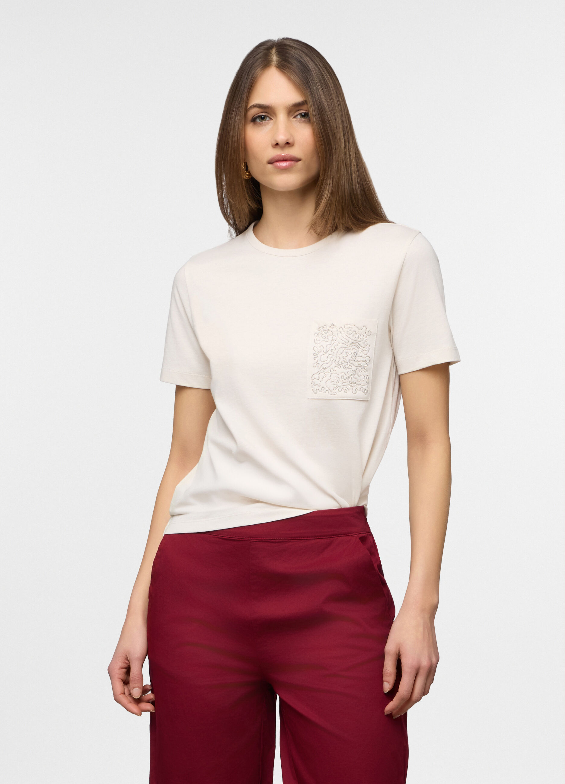 T-shirt girocollo donna_0