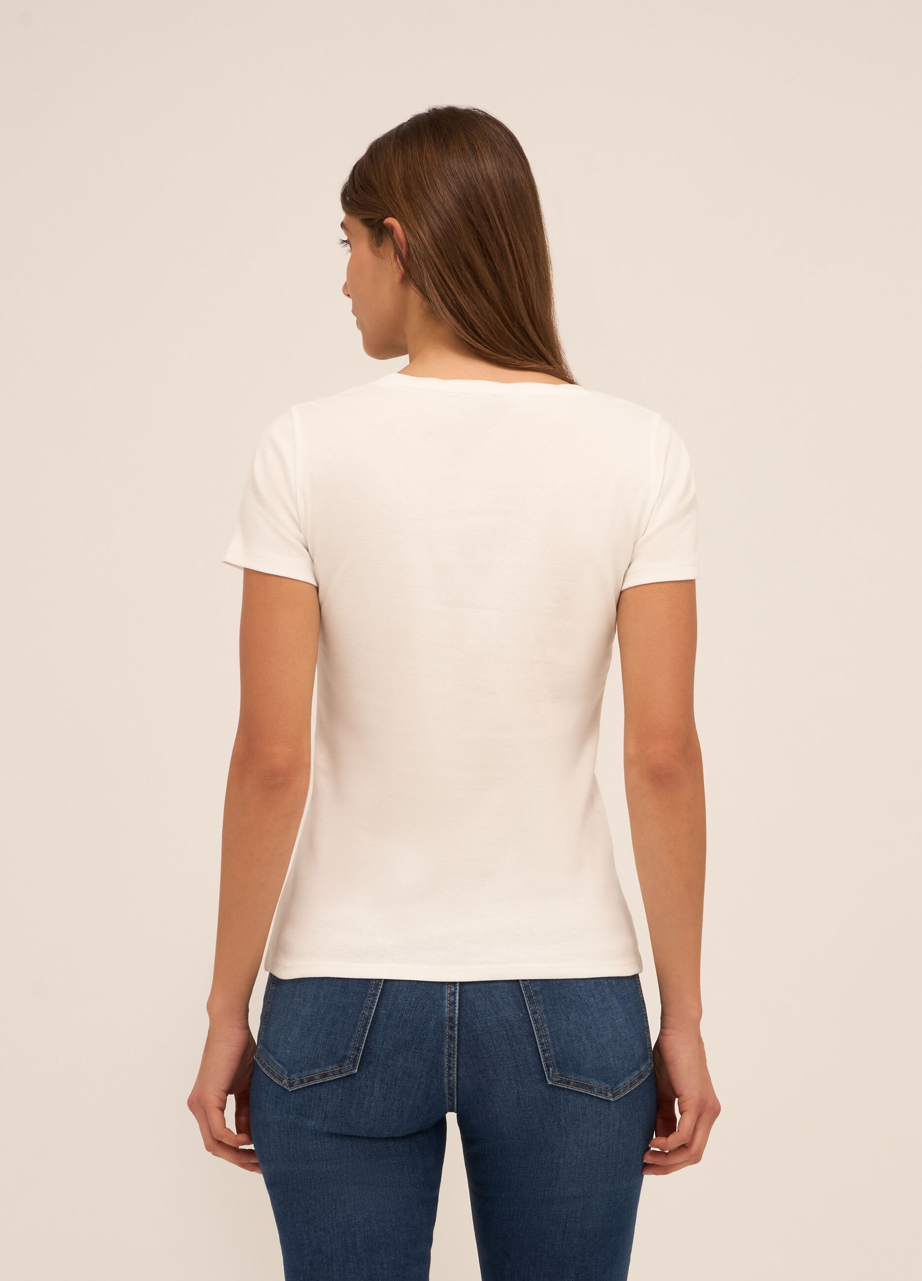 T-shirt in puro cotone donna_1
