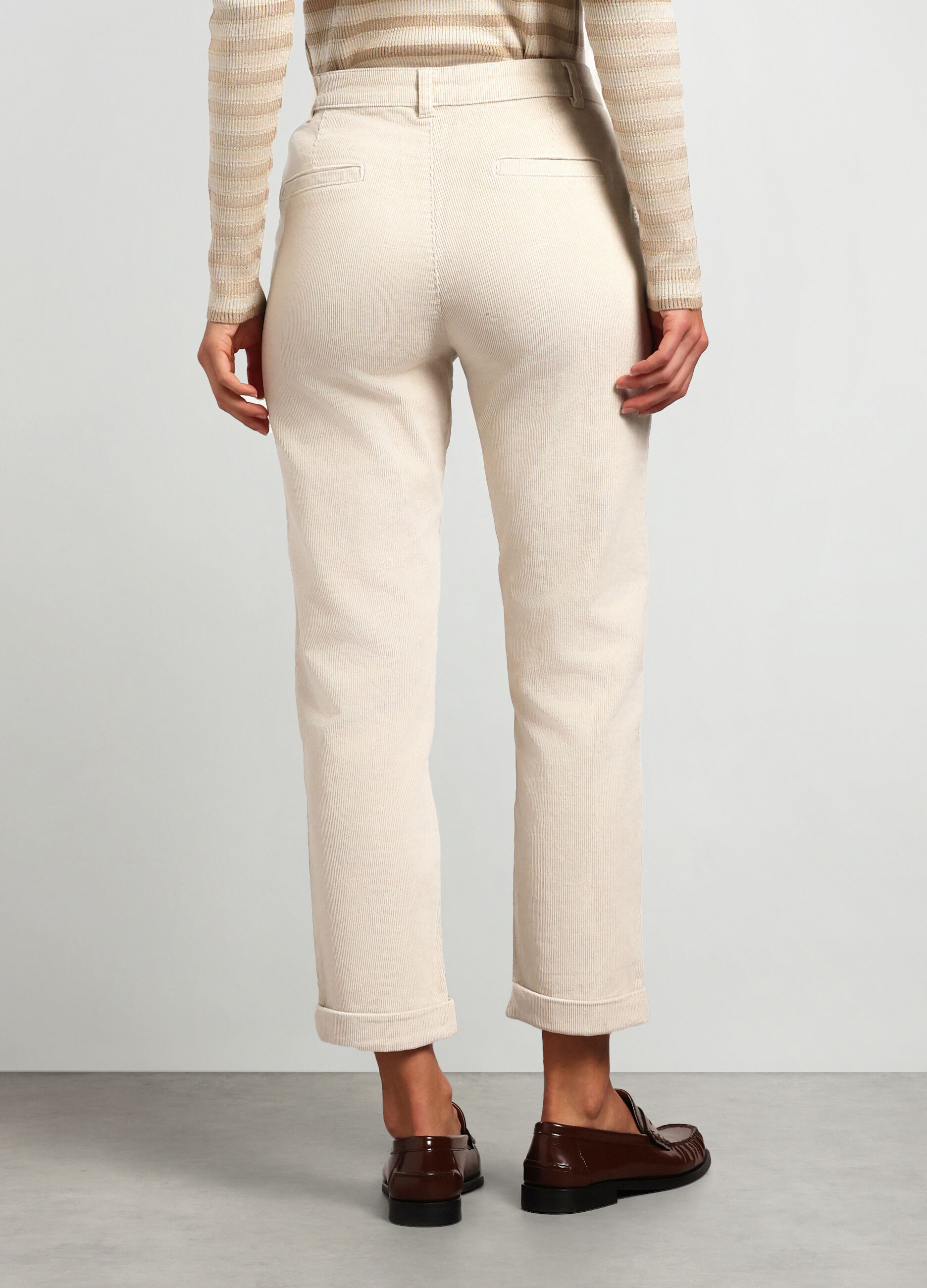 Pantaloni in costina di velluto donna_1
