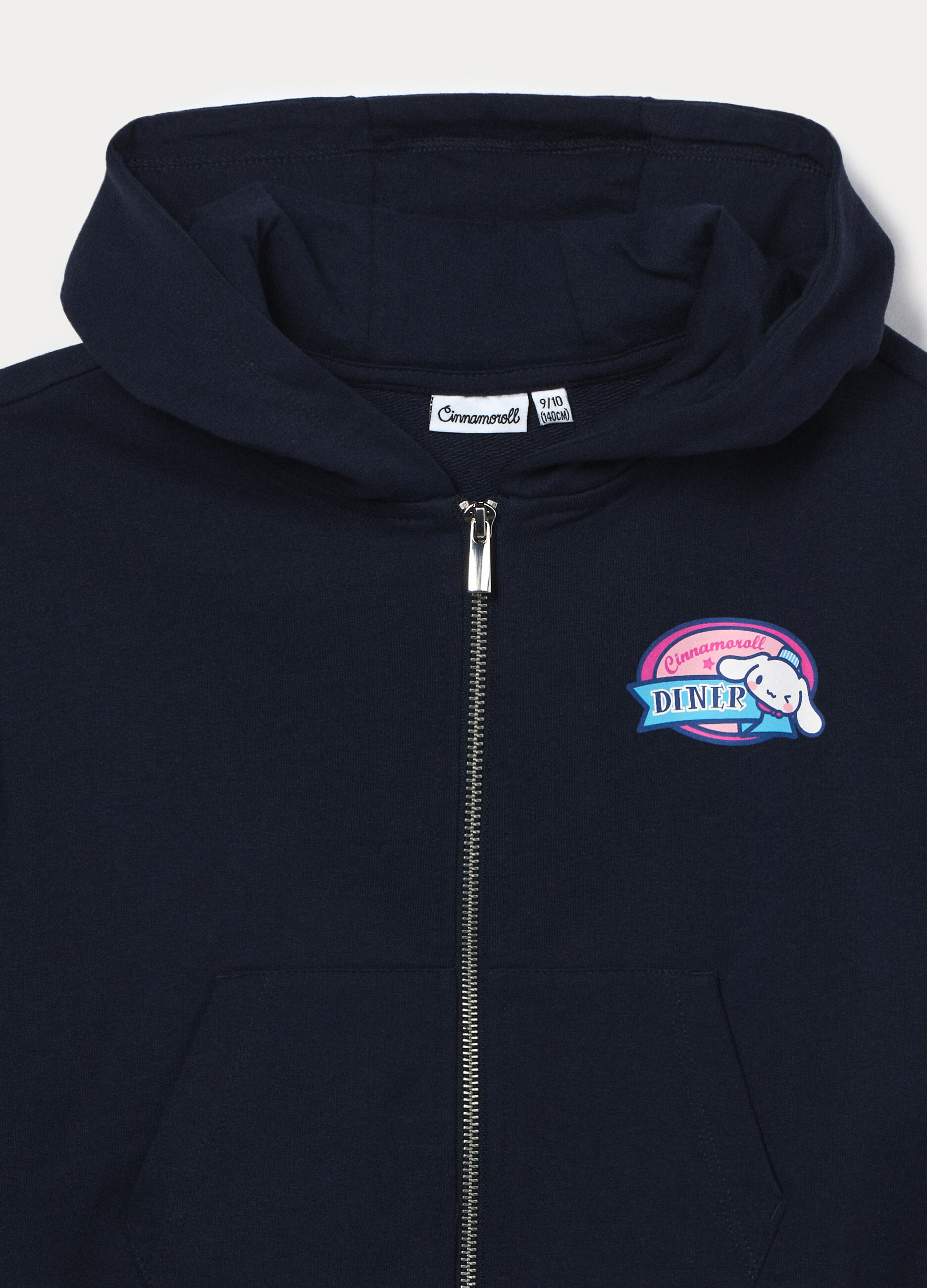 Felpa Cinnamoroll in french terry con cappuccio ragazza_2