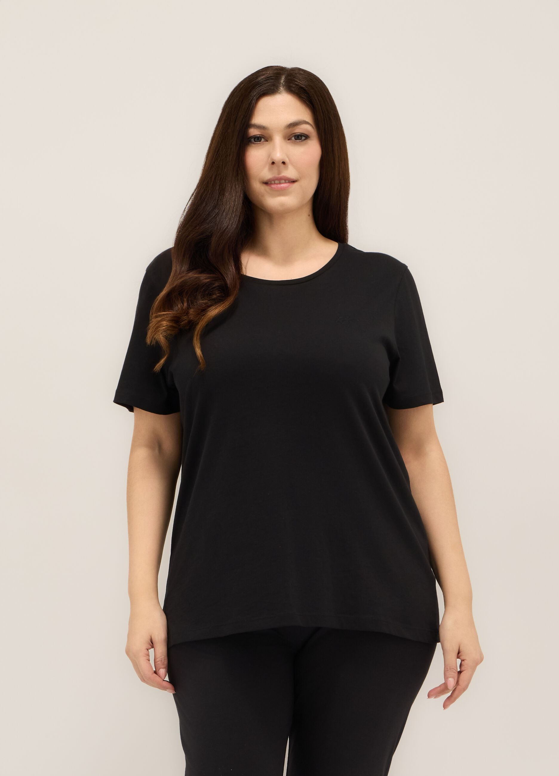 T-shirt in jersey di puro cotone donna curvy_0