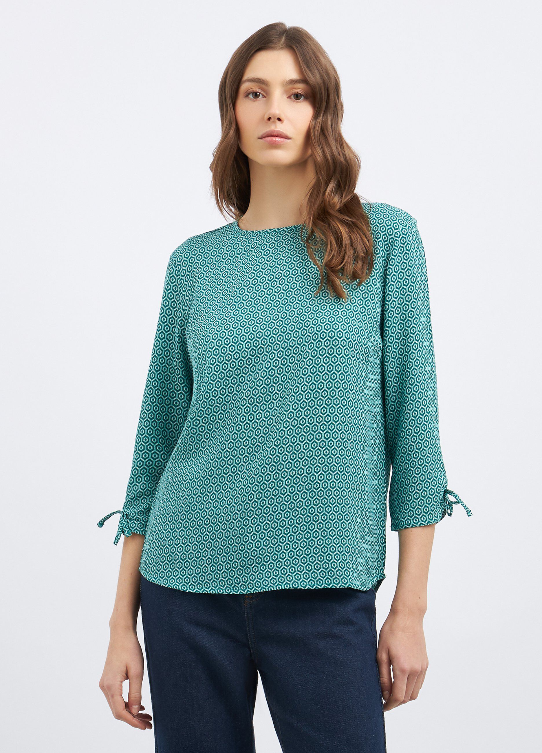 Blusa con stampa donna_0