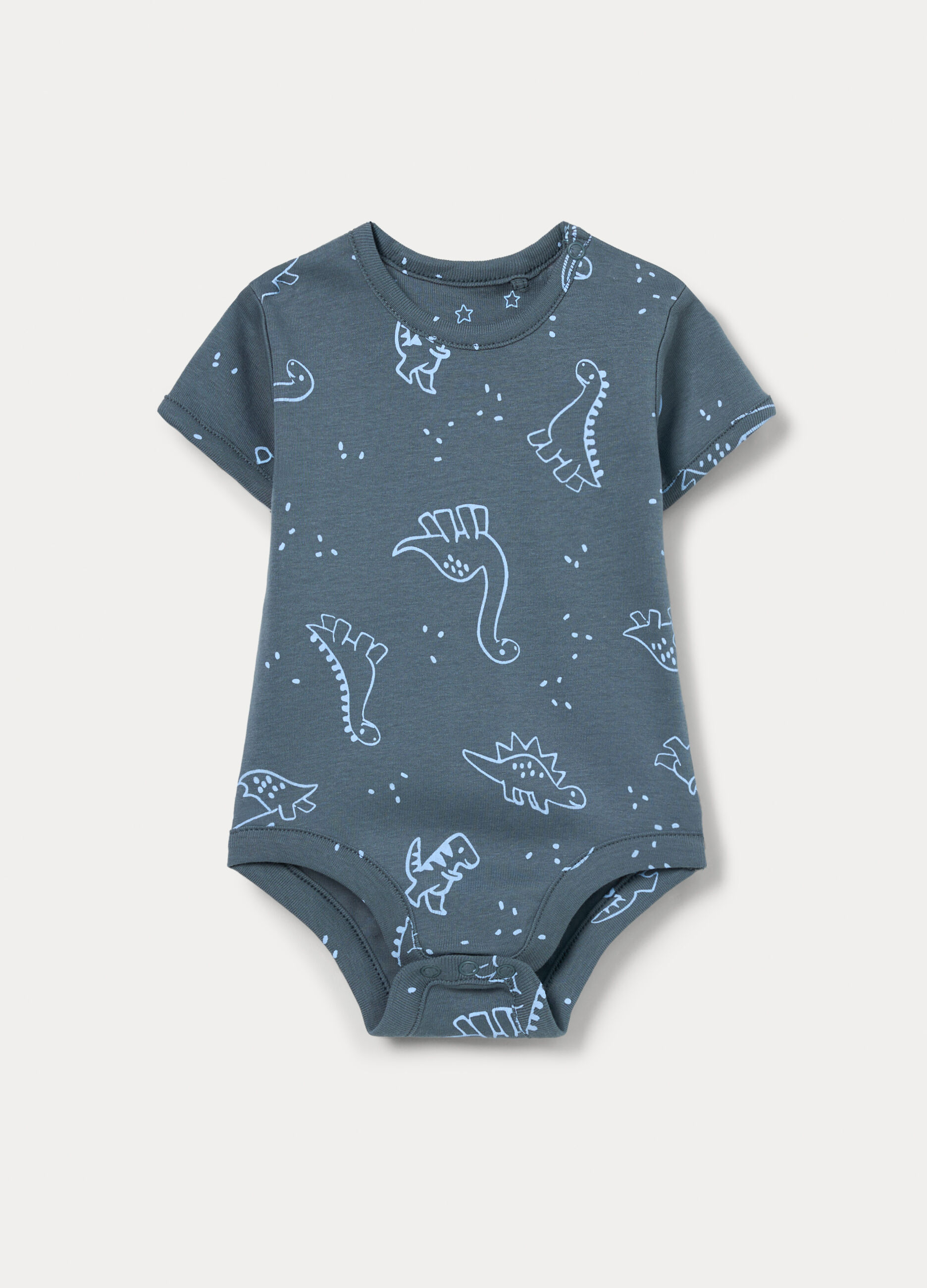 Body in costina di puro cotone neonato_0