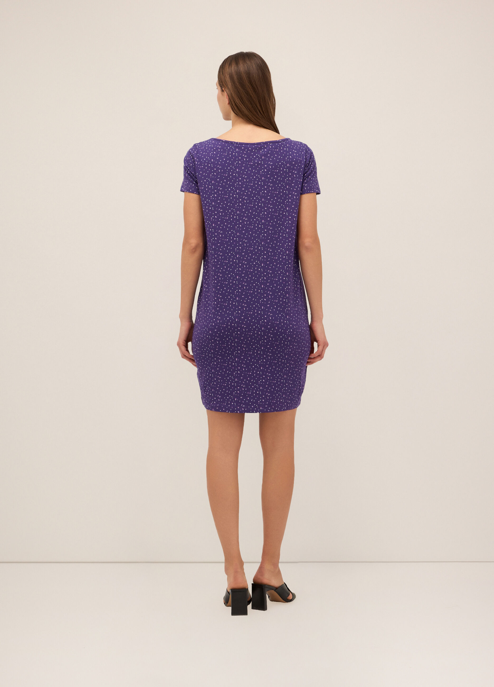 Abito corto in cotone stretch donna_1