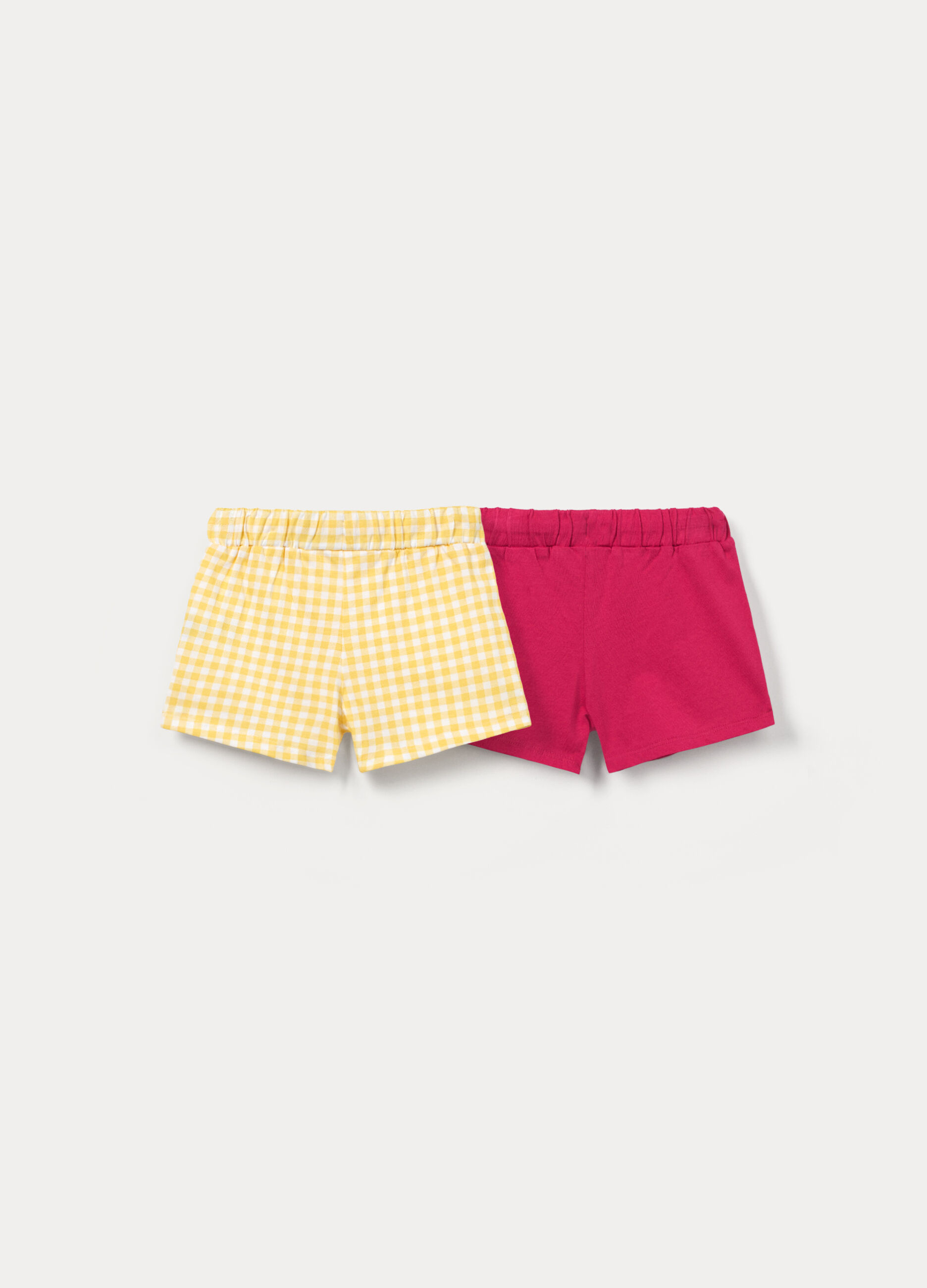 Pack 2 shorts in jersey di puro cotone bimba_1