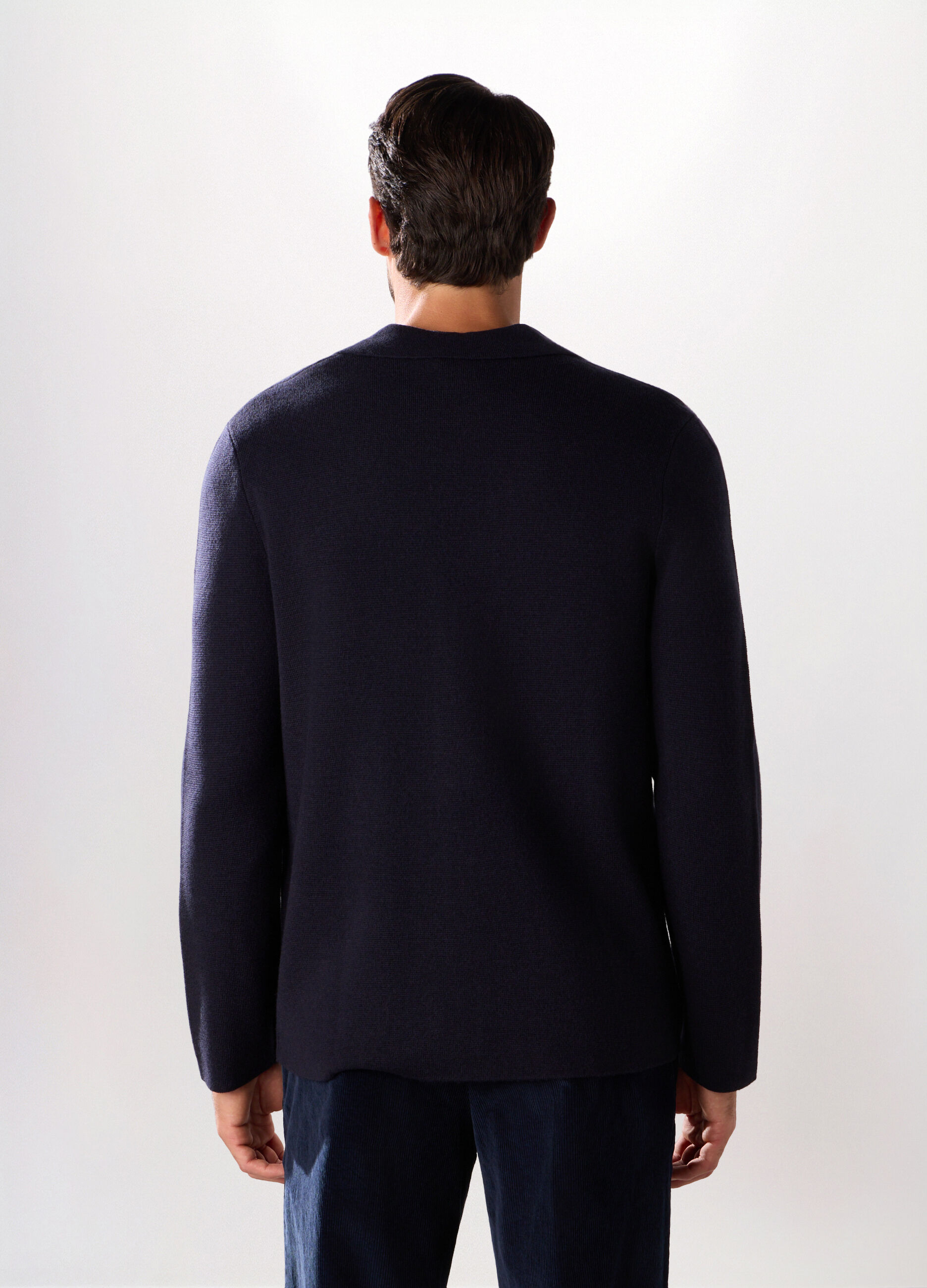Cardigan in misto lana merino uomo_1