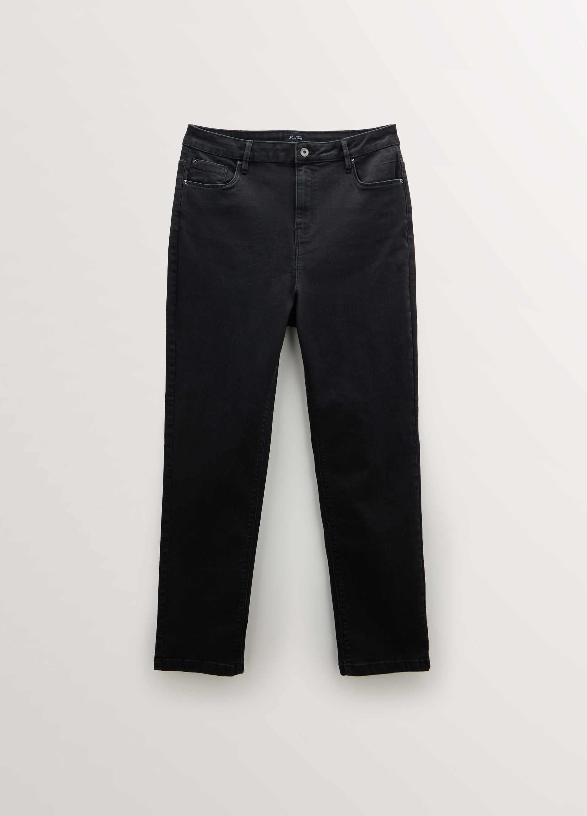 Pantaloni Fit Regular in denim di cotone stretch donna curvy_0