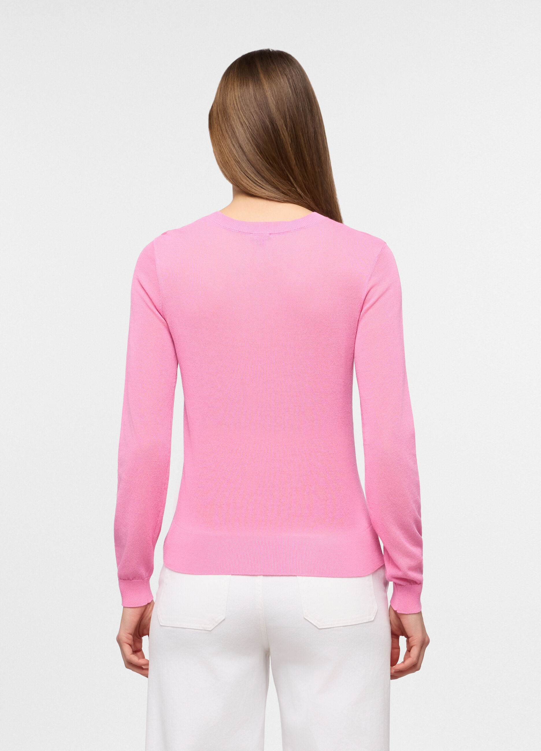 Maglia girocollo rasata donna_1