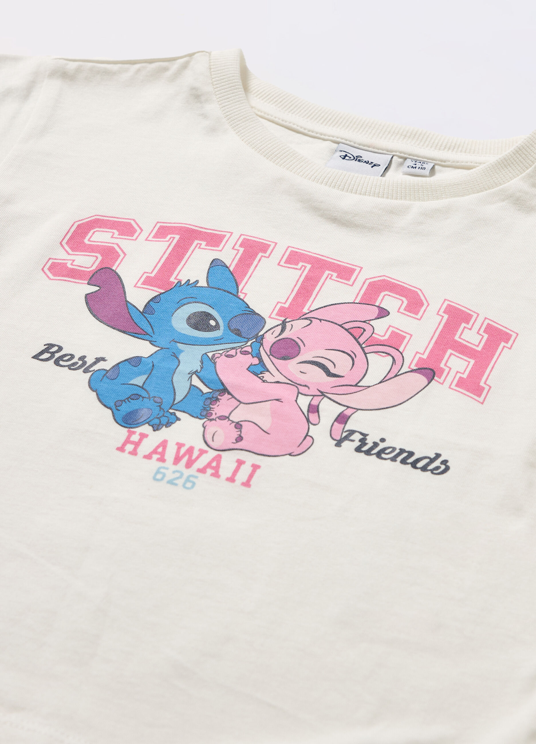T-shirt Lilo & Stitch in puro cotone bambina