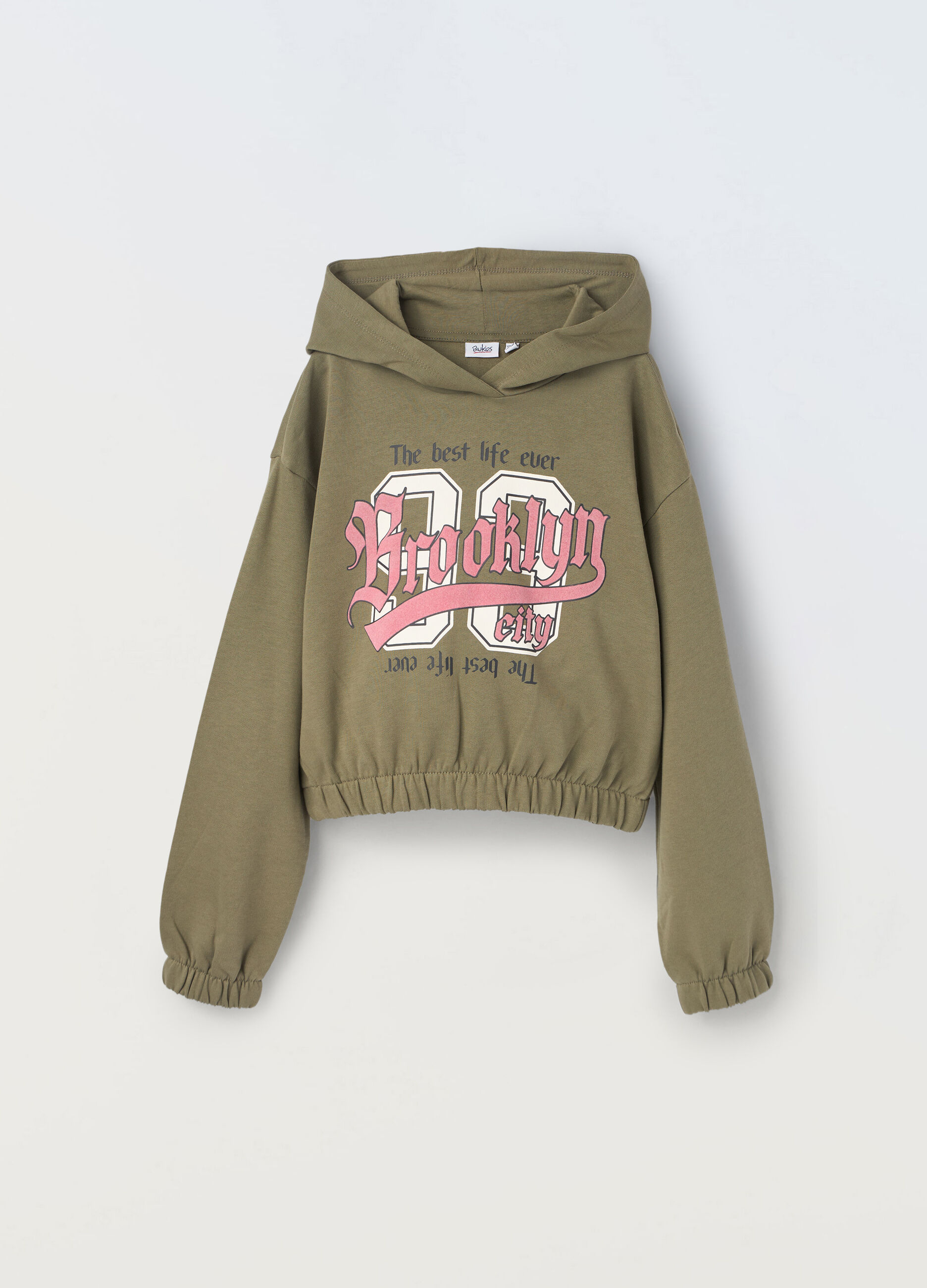 Felpa in puro cotone con cappuccio ragazza_0