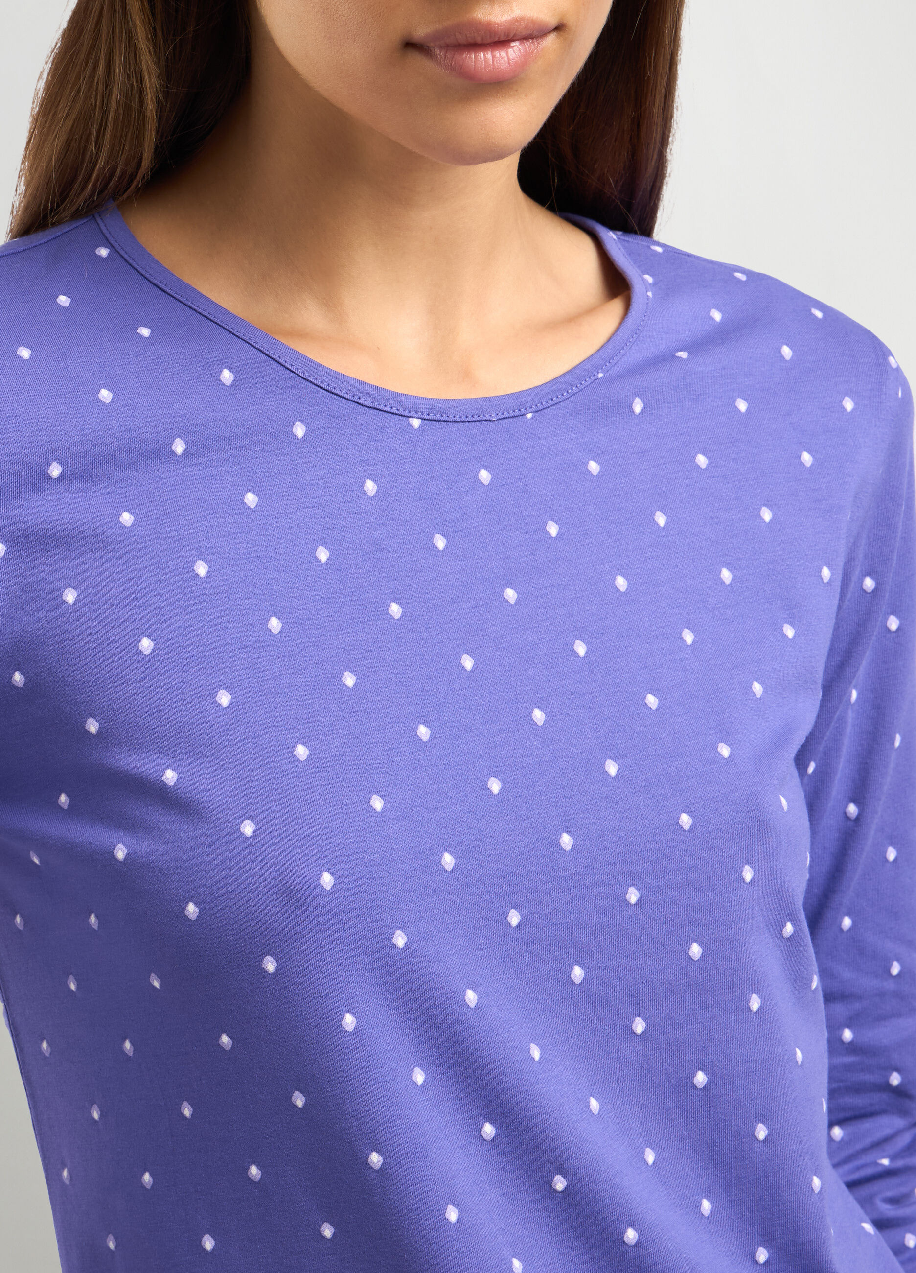 T-shirt in jersey di cotone stretch donna_2