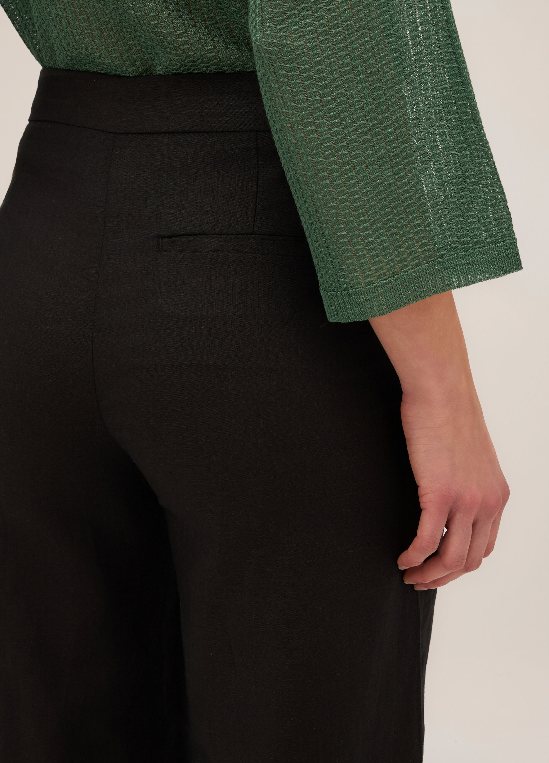 Pantaloni palazzo misto lino donna_2