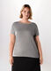 Maglia a manica corta in filo lurex donna curvy_0