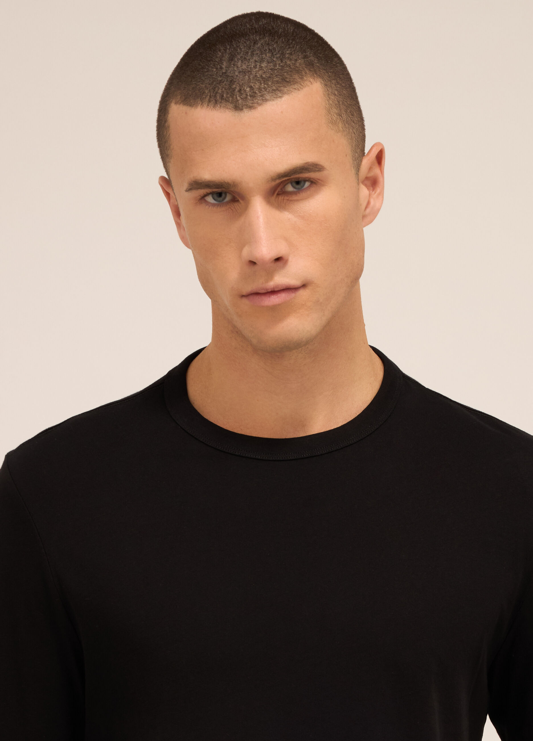 Maglia a maniche lunghe in puro cotone uomo_2