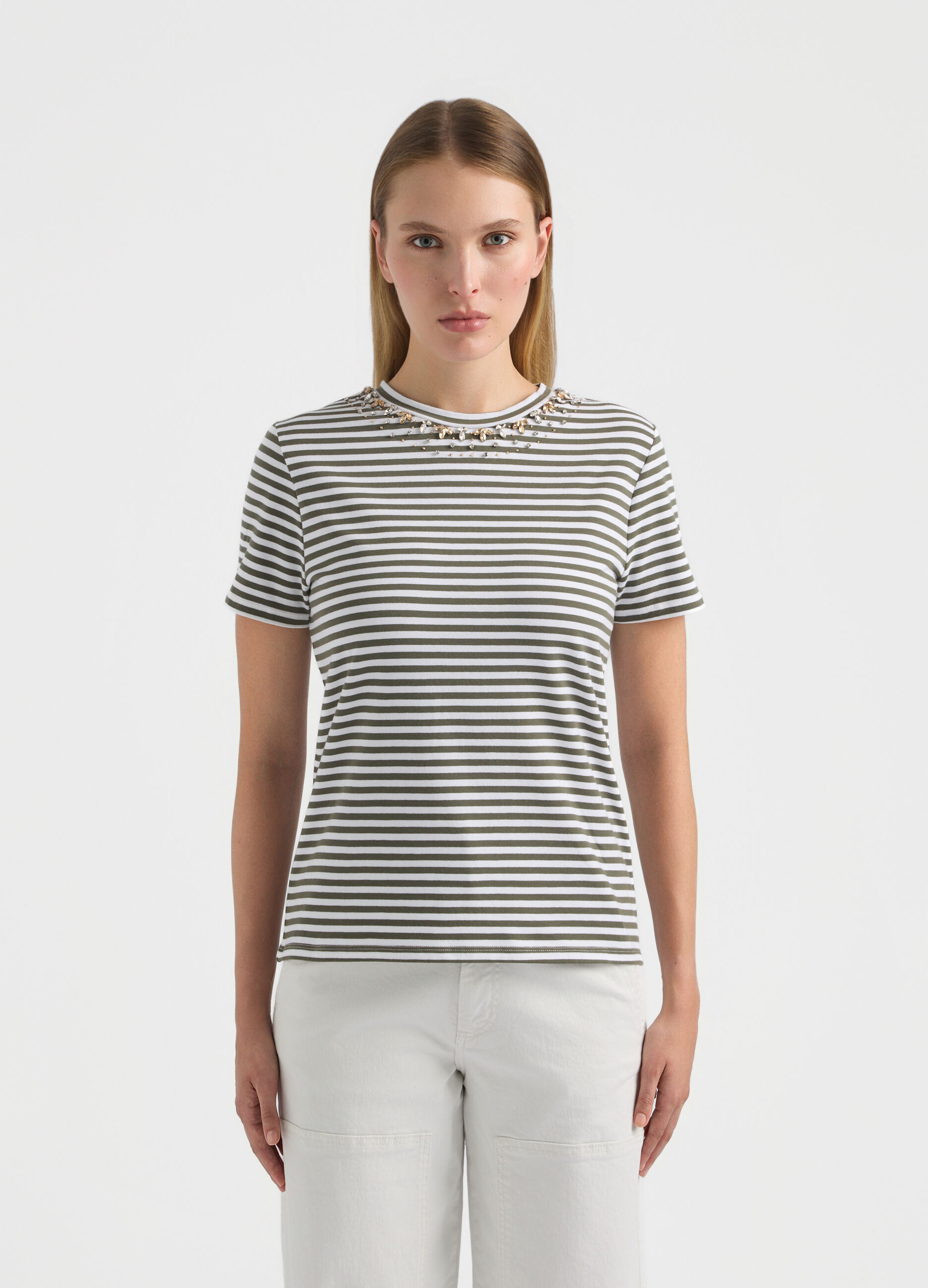 T-shirt girocollo stretch donna_1