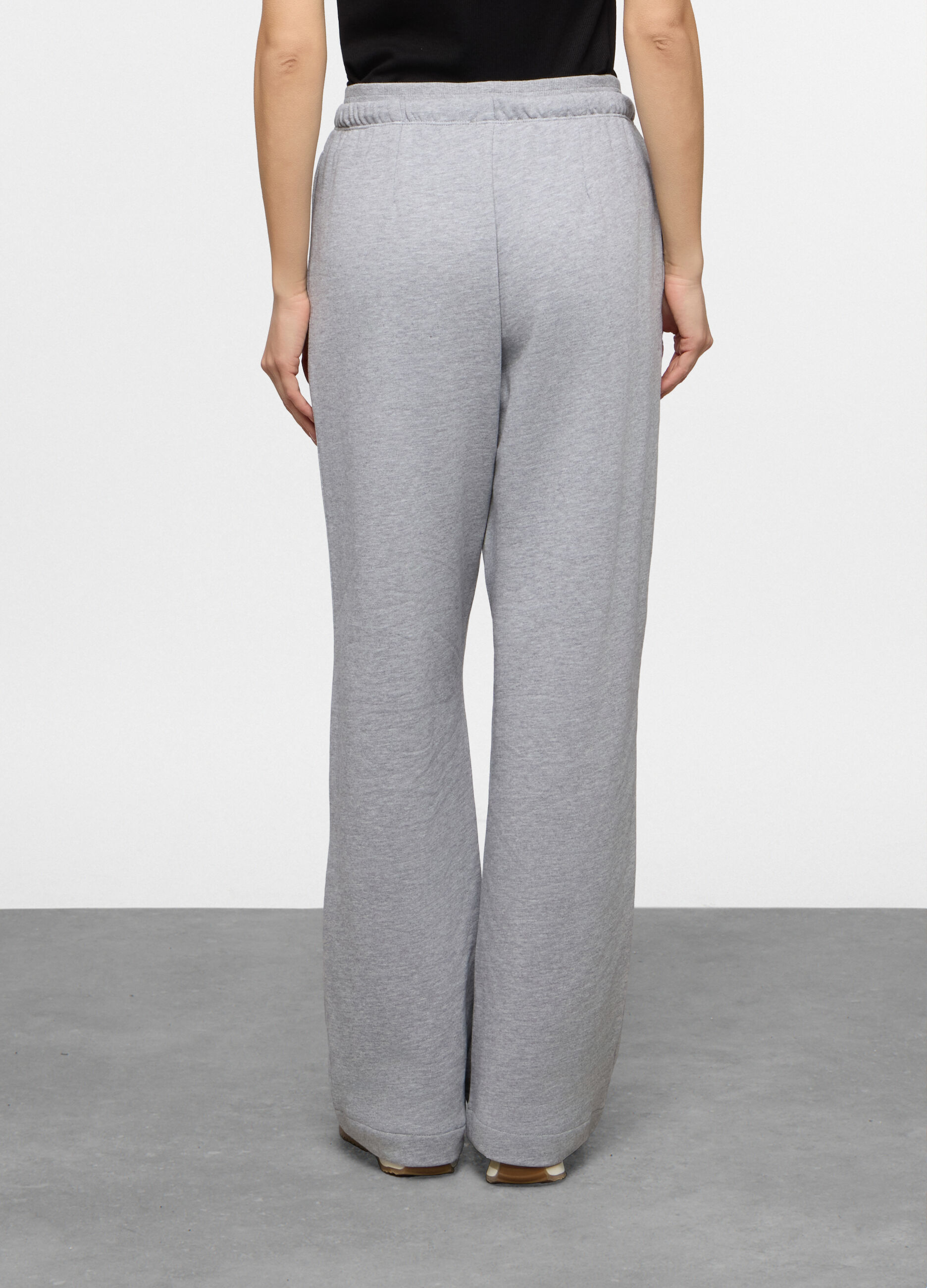 Jogger wide leg in french terry donna_1