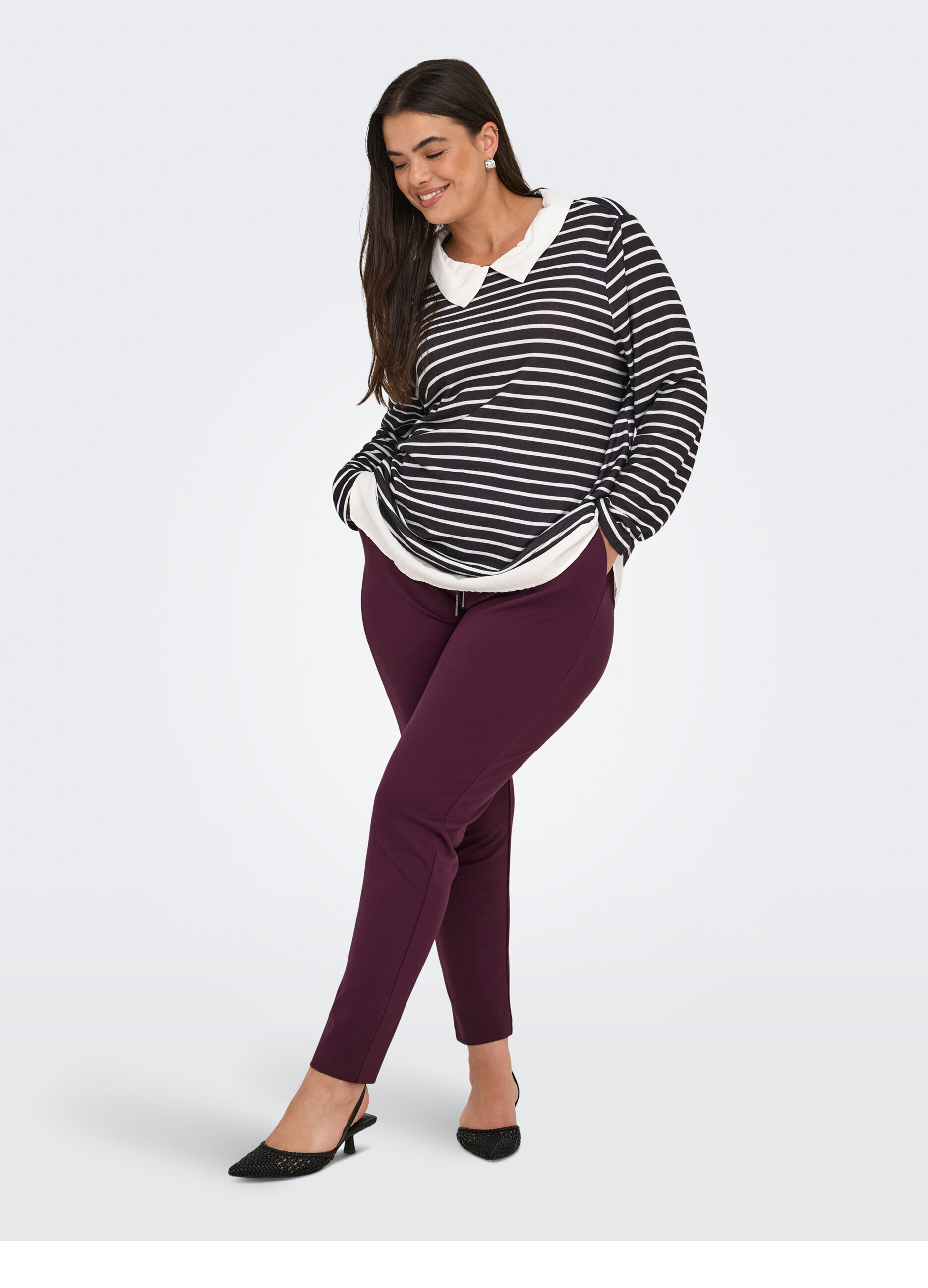 Pantaloni regular fit con coulisse_0