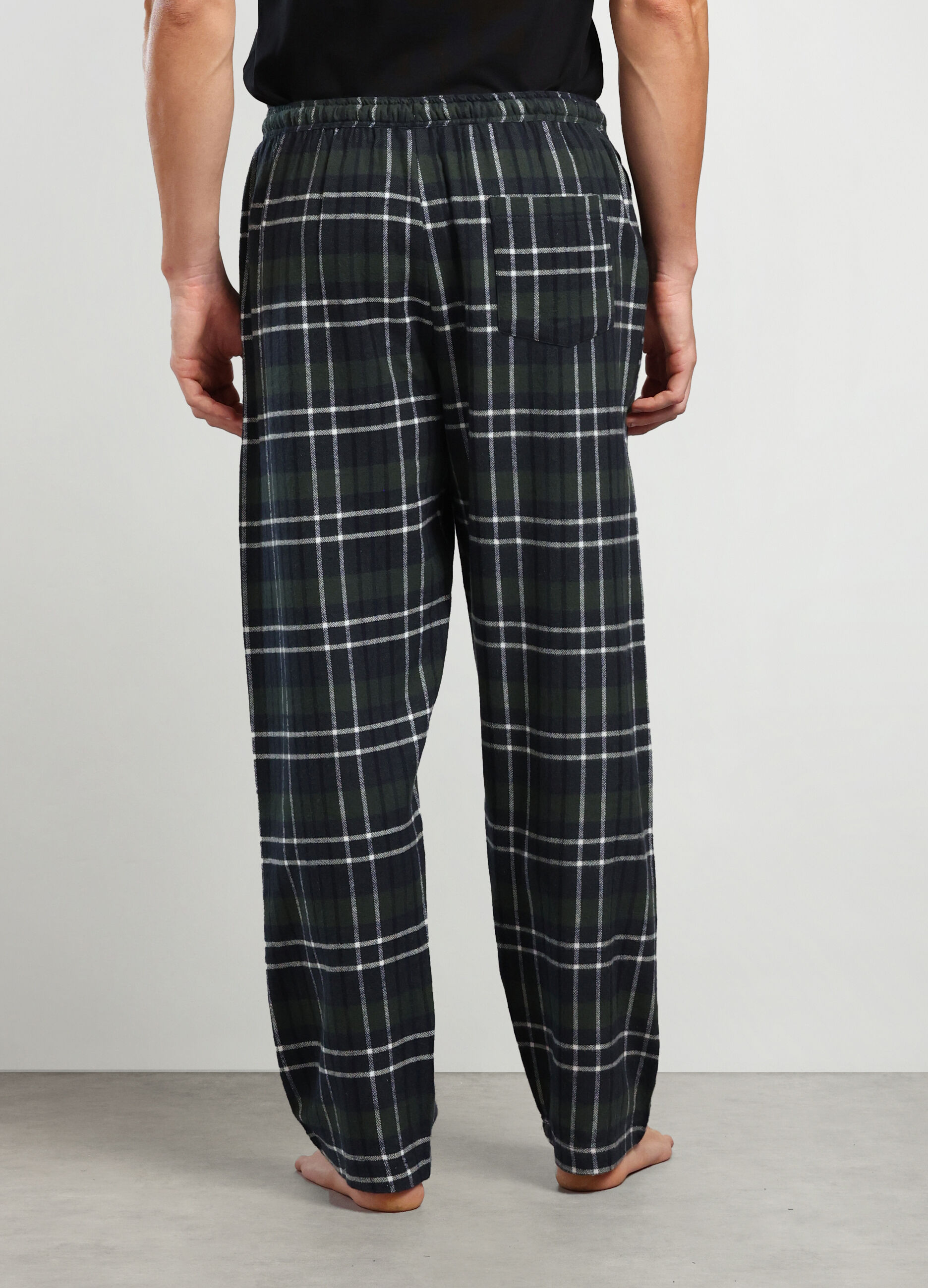 Pantaloni pigiama lunghi in flanella a quadri_1