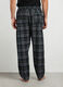 Pantaloni pigiama lunghi in flanella a quadri_1