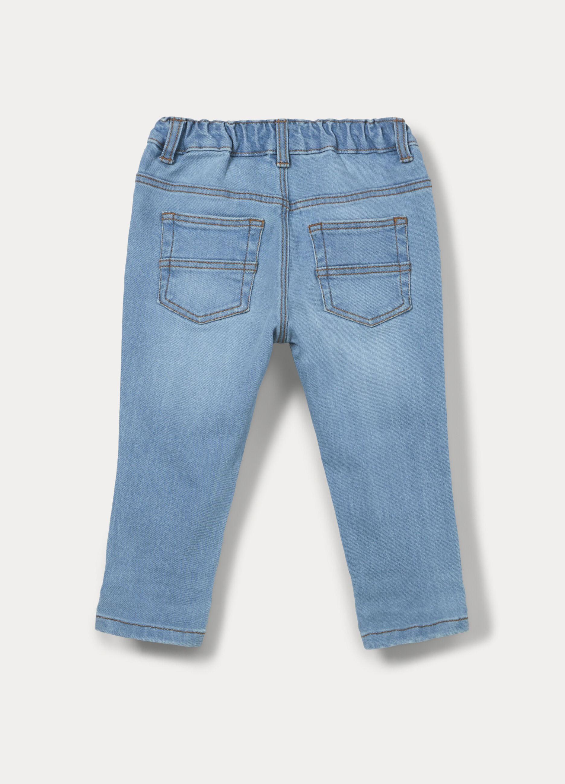 Pantaloni in denim di cotone stretch bimbo_1